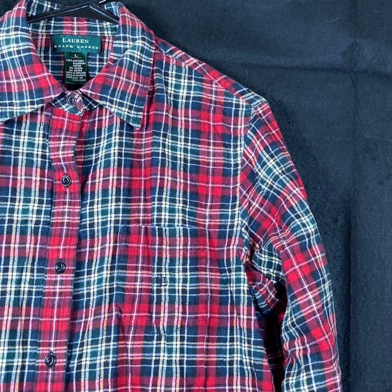 Ralph Lauren Ralph Lauren Mens Shirt Red Multicolored Plaid Button Down 100% Cotton Large Size US L / EU 52-54 / 3 - 5 Thumbnail