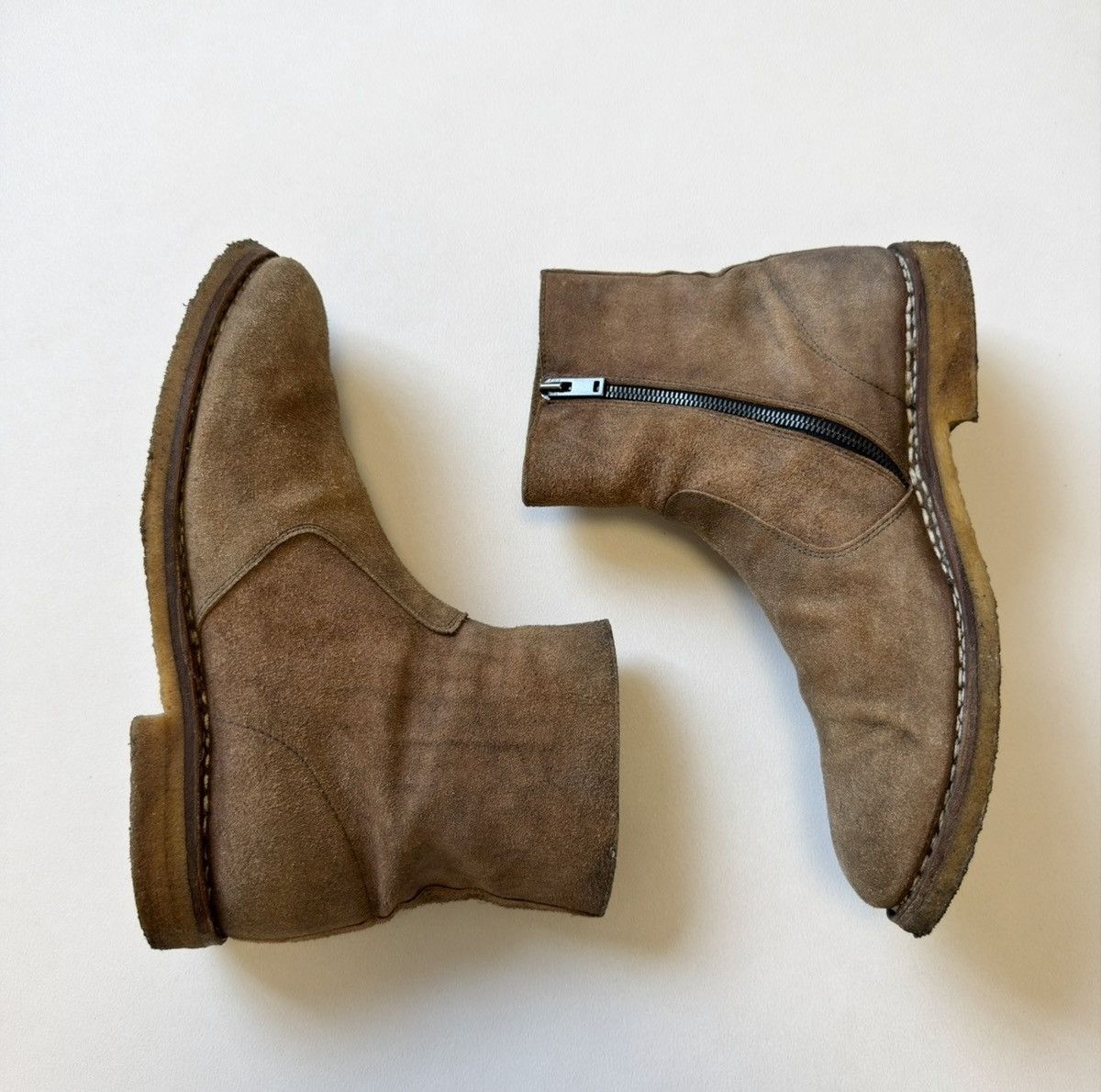 Maison Margiela S/S 14 Distressed Suede Western Boots Size US 9 / EU 42 - 15 Thumbnail