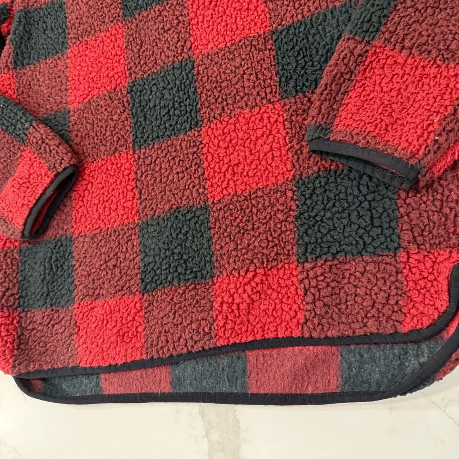 BKE BKE Buffalo Plaid Check Half Zip Sherpa Sweater Womens Small Size S / US 4 / IT 40 - 3 Thumbnail
