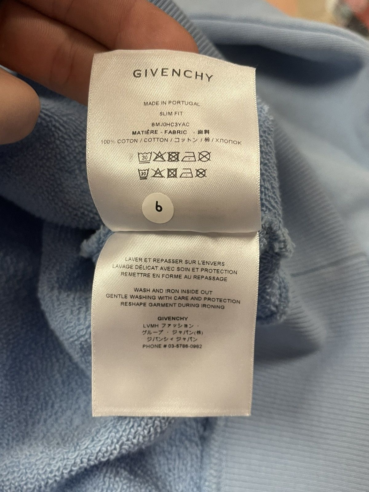 Givenchy Size S - Givenchy Men's Blue Logo-Print Hoodie Sweatshirt Size US S / EU 44-46 / 1 - 9 Thumbnail