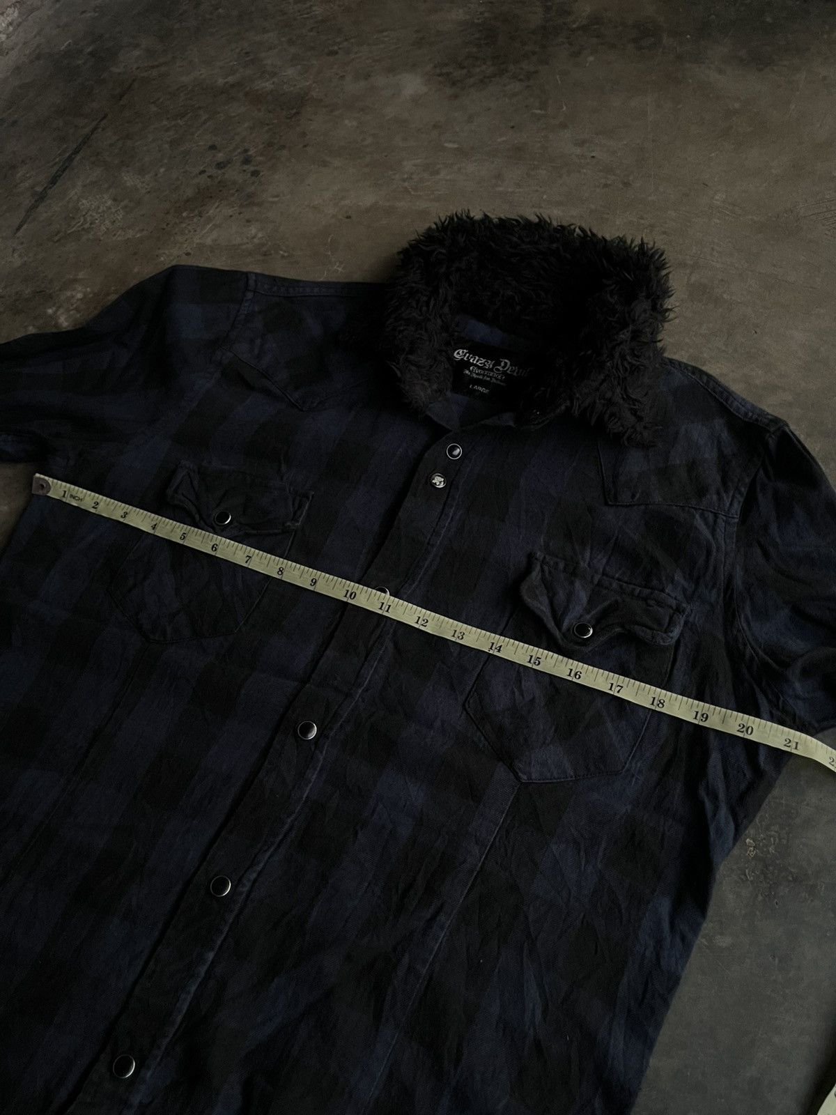 14th Addiction JAPANESE CRAZY DEVIL FUR PLANEL GOTHIC VKEI PUNK SHIRTS Size US L / EU 52-54 / 3 - 14 Thumbnail