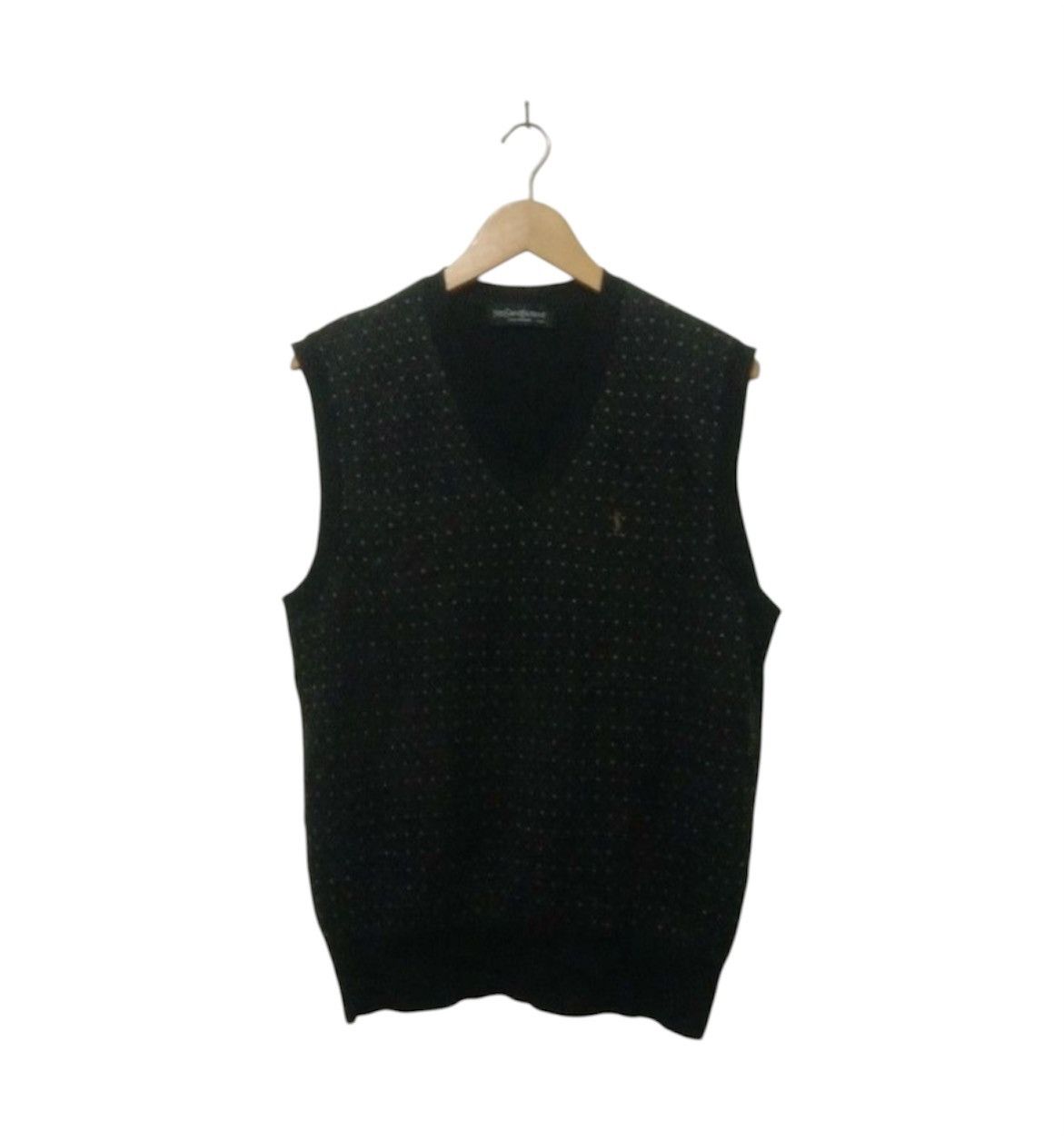 Saint Laurent Paris × Yves Saint Laurent Vintage Yves Saint Laurent Pour Homme Patern Vest Size US XL / EU 56 / 4 - 1 Thumbnail