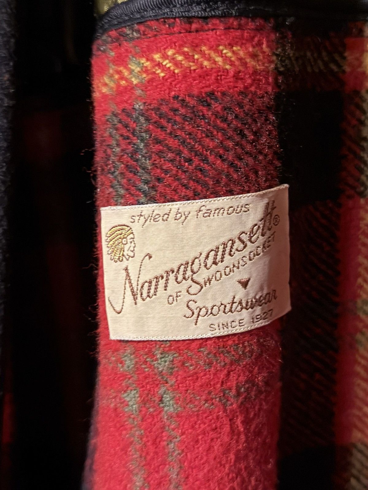 Vintage Vintage 80s Narragansett black wool strap overcoat Size US L / EU 52-54 / 3 - 6 Thumbnail