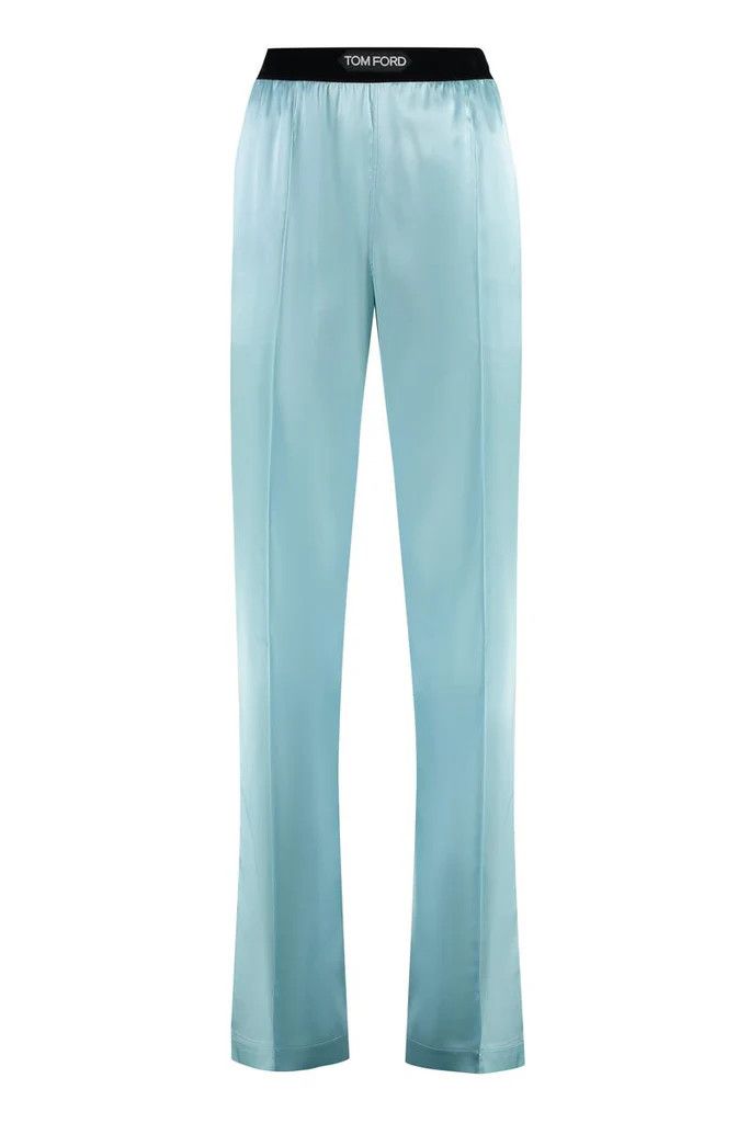 Tom Ford o1loc1c0724 IST4H12 Silk Trousers in Light Blue Size 32" / US 10 / IT 46 - 1 Thumbnail