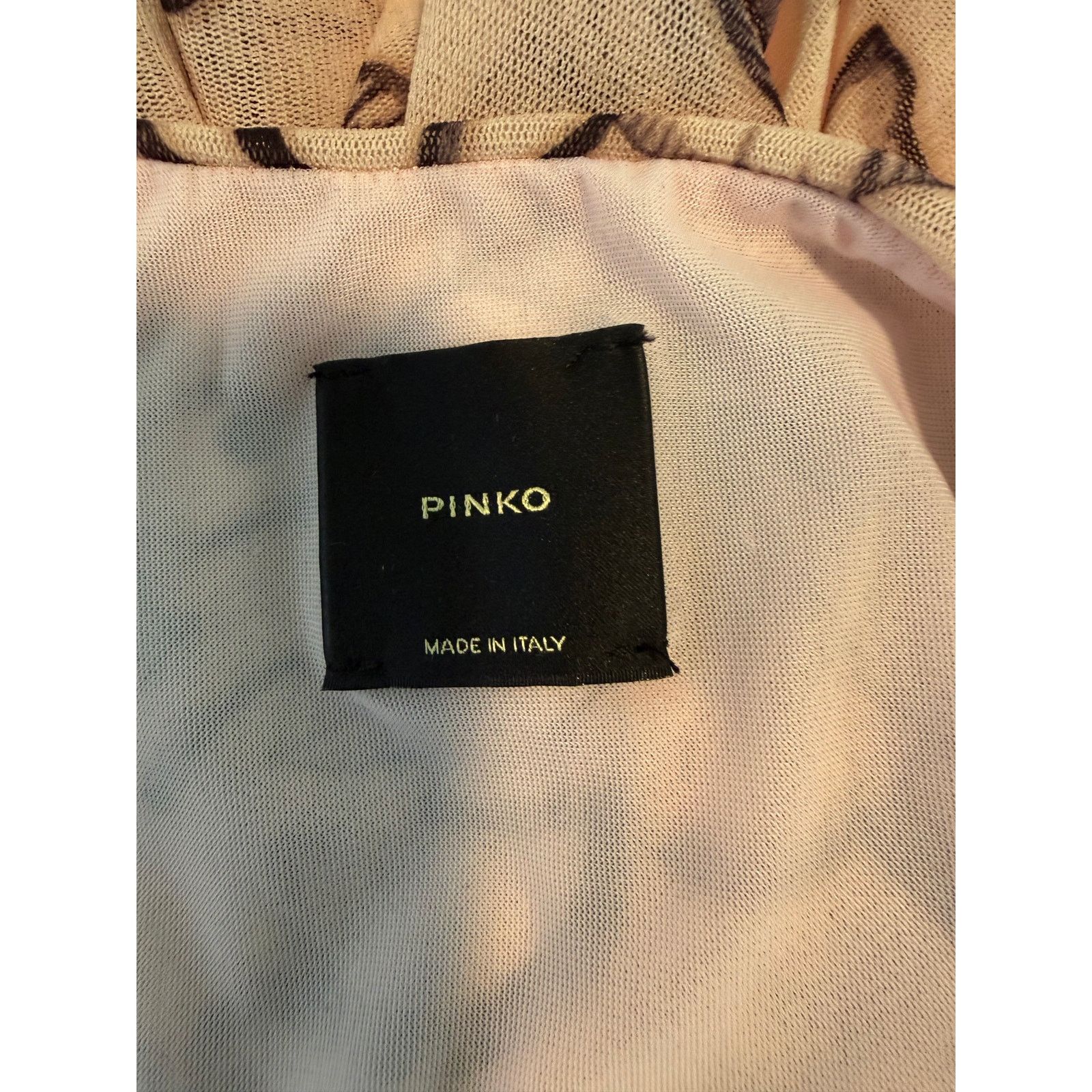 Pinko Pinko Pink Floral Mesh Bodycon Midi Dress Women M - G017 Size M / US 6-8 / IT 42-44 - 9 Thumbnail