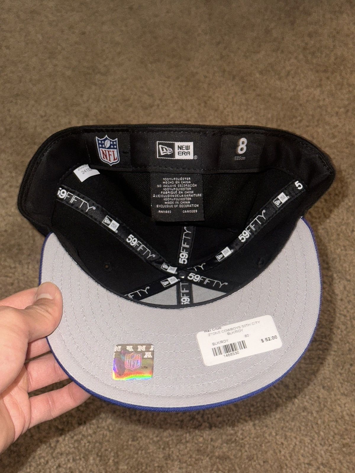 Hat Club × MyFitteds × New Era HAT CLUB Dallas Cowboys 50th Anniversary Side Patch Size 8 Size ONE SIZE - 5 Thumbnail