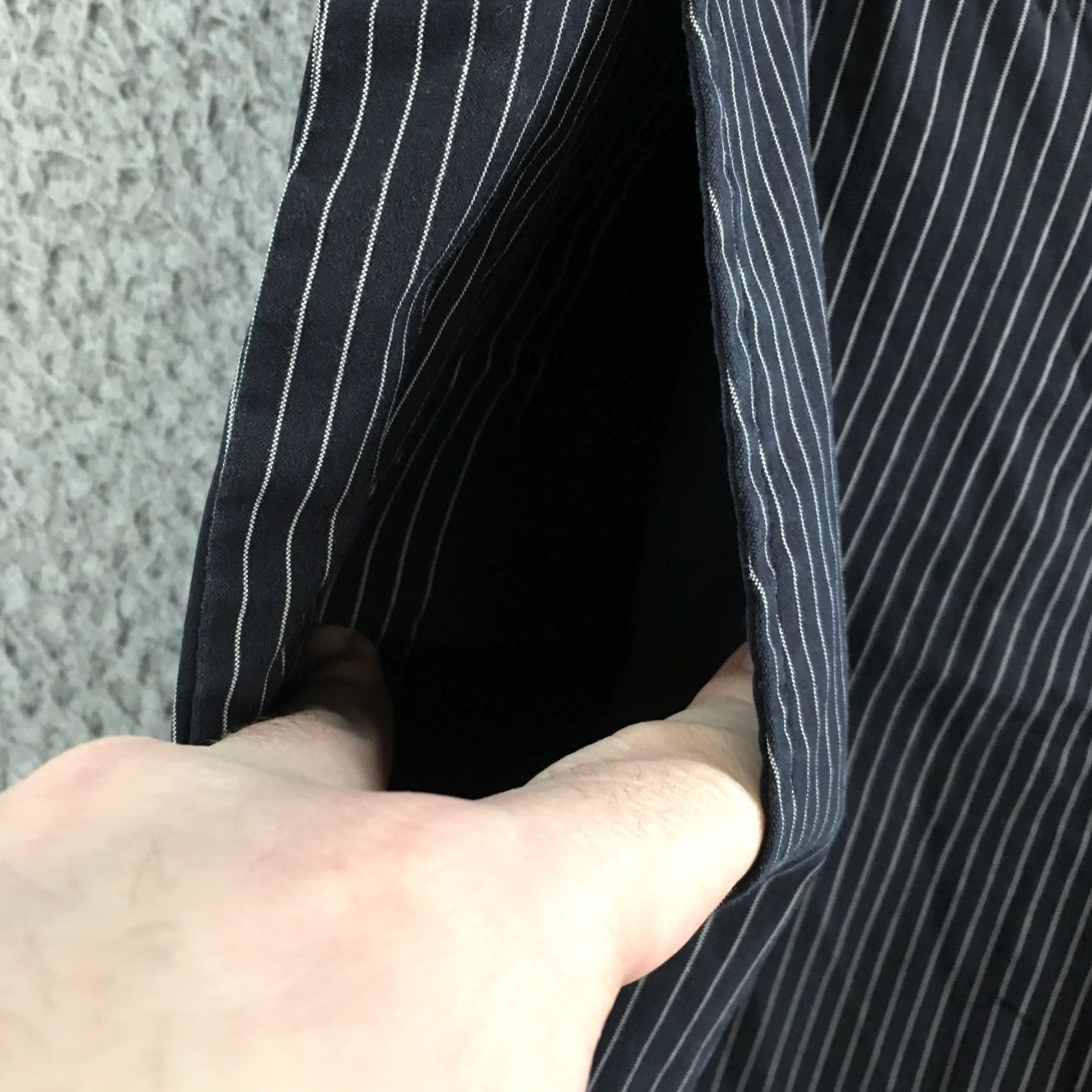 Calvin Klein Calvin Klein Pants XL Black Pinstripe Slim Fit Drawstring Zip Fly Casual Womens Size 40" / US 18 - 6 Thumbnail