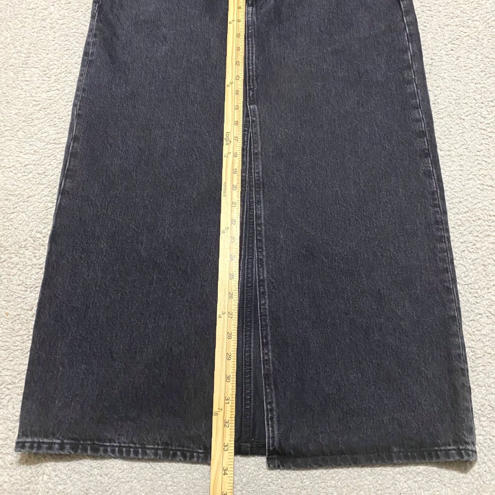 Madewell VINTAGE Madewell Skirt Womens 28 Black Denim Midi Straight Pencil NWT New Size 28" / US 6 / IT 42 - 2 Thumbnail