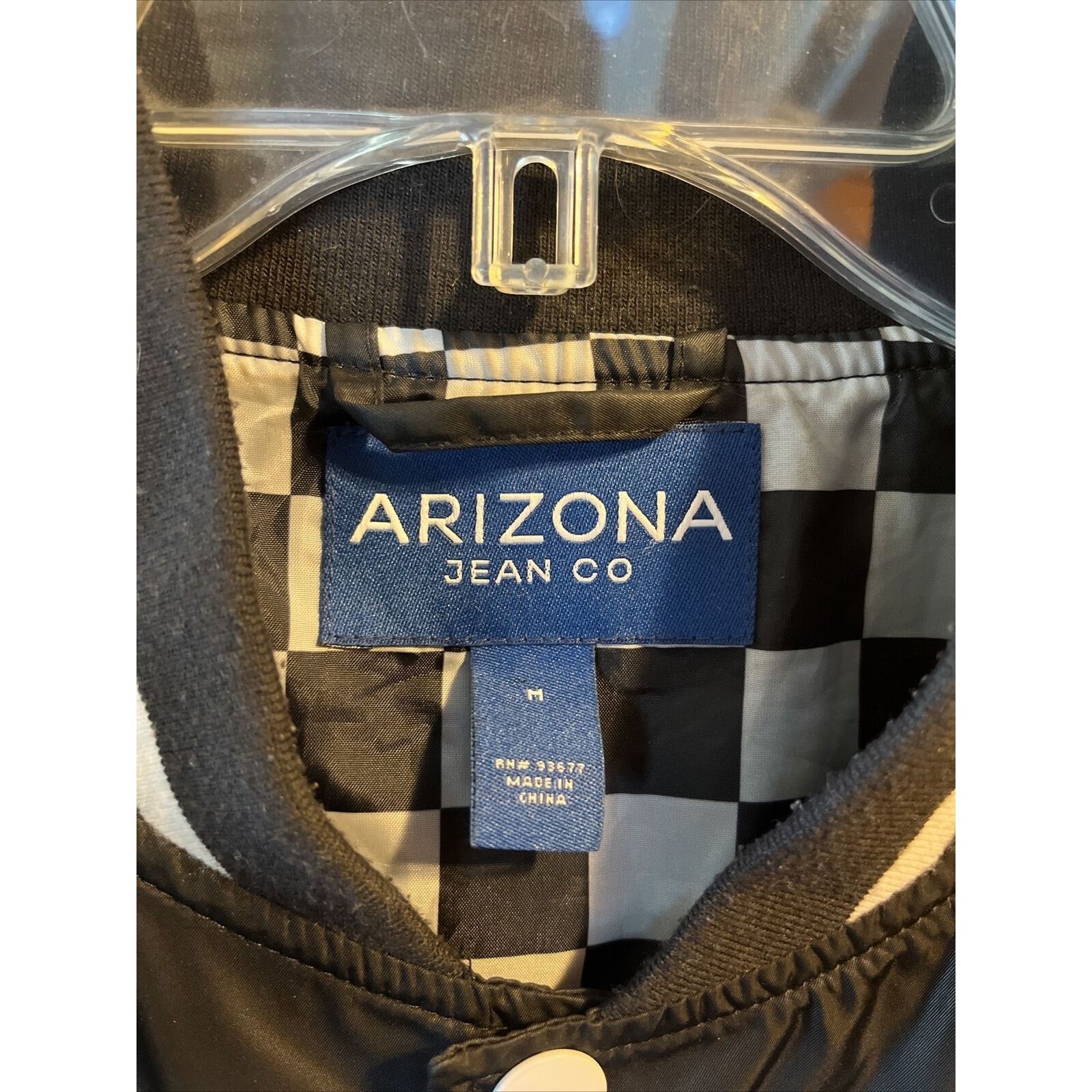 Other ARIZONA Jeans Co Men’s M Black LS Button Up Polyester Jacket Size US M / EU 48-50 / 2 - 3 Thumbnail