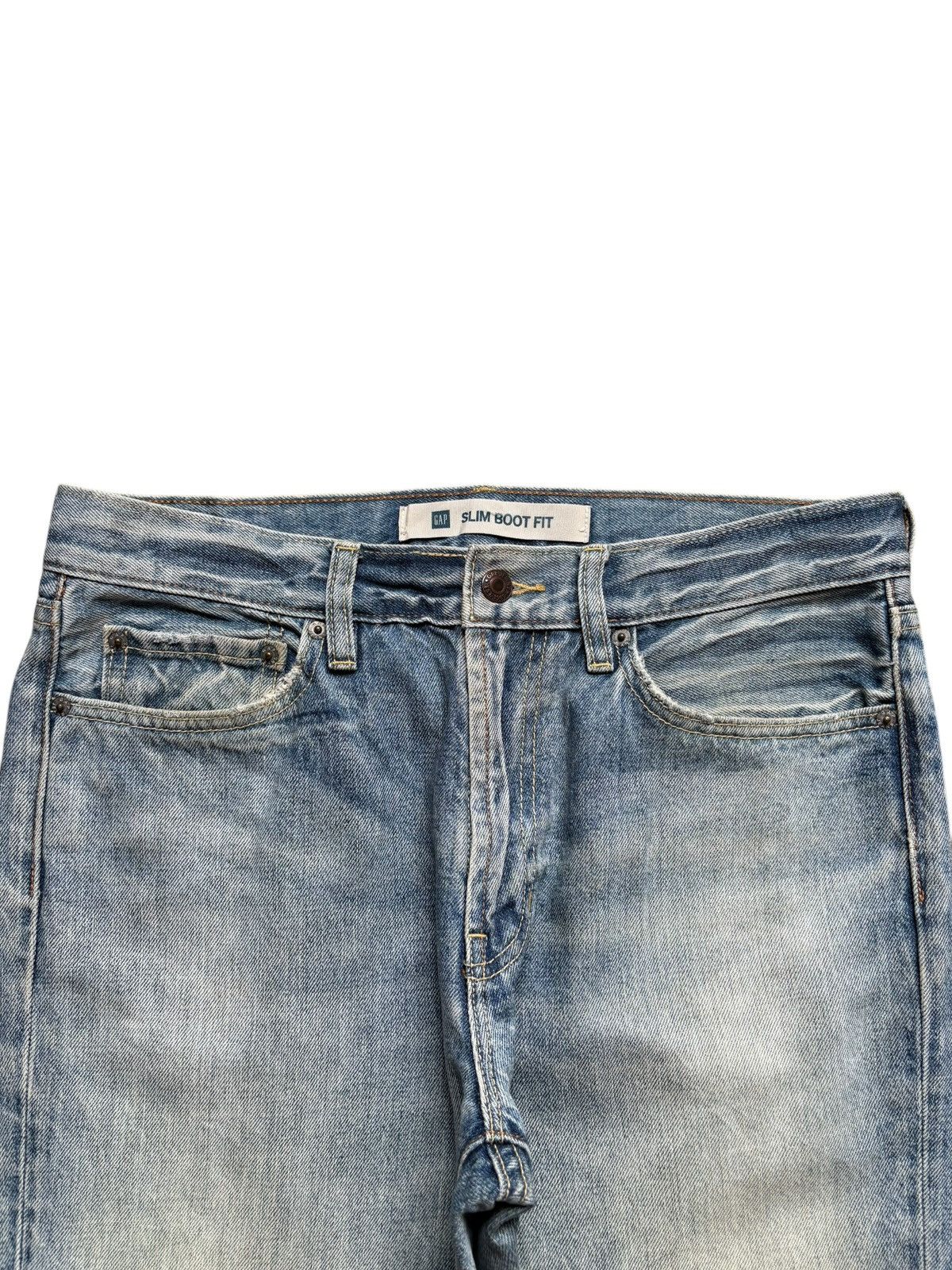 Gap Vintage Gap Mud Wash Distressed Bootcut Jeans Size US 33 - 4 Thumbnail