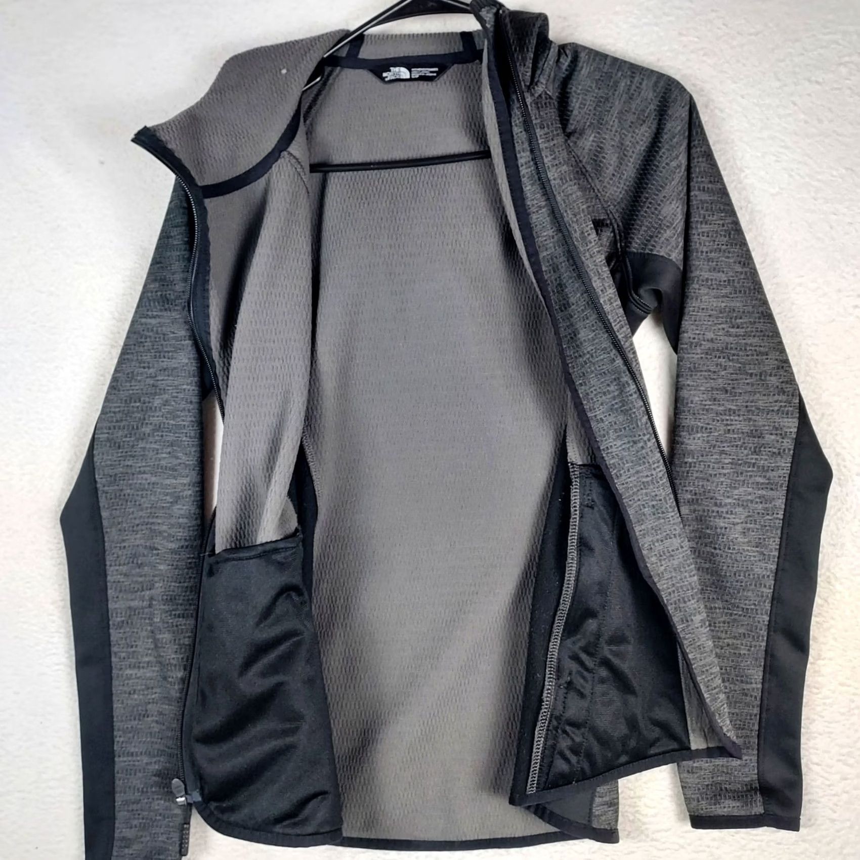 The North Face The North Face Womens S Petite Hooded Jacket Full Zip Gray Outdoor Jacket Size S / US 4 / IT 40 - 3 Thumbnail