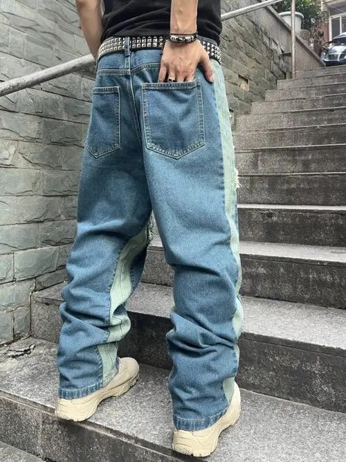 Designer × Japanese Brand × Vintage Washed Distressed Baggy Unique Y2k Edge Size US 32 / EU 48 - 4 Thumbnail