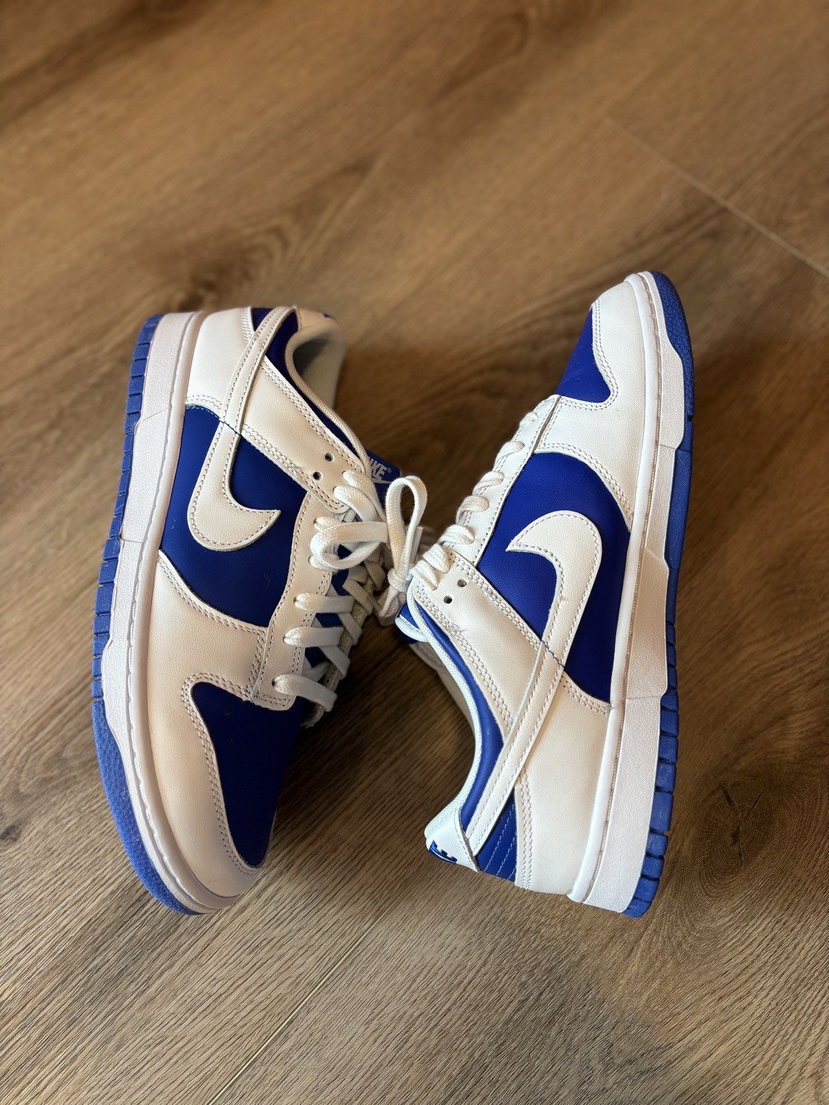 Nike Nike Dunk Low White Racer Blue 2022 Size US 9.5 / EU 42-43 - 3 Thumbnail