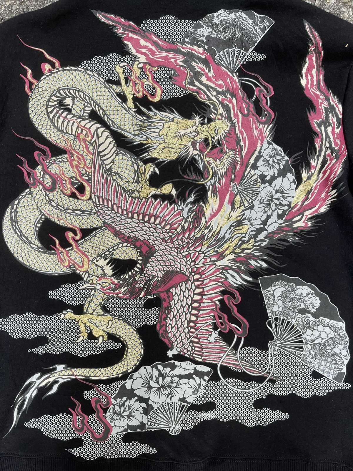 Hysteric Glamour Vintage Sukajan Dragon Over Print Black Hoodie Jacket Size US S / EU 44-46 / 1 - 2 Thumbnail