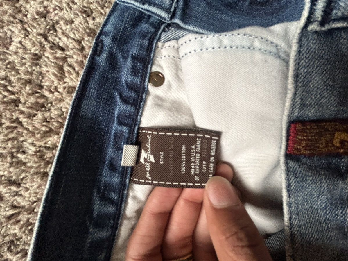 7 For All Mankind × Vintage Vintage Distressed Bootcut Jeans Size US 31 - 5 Thumbnail