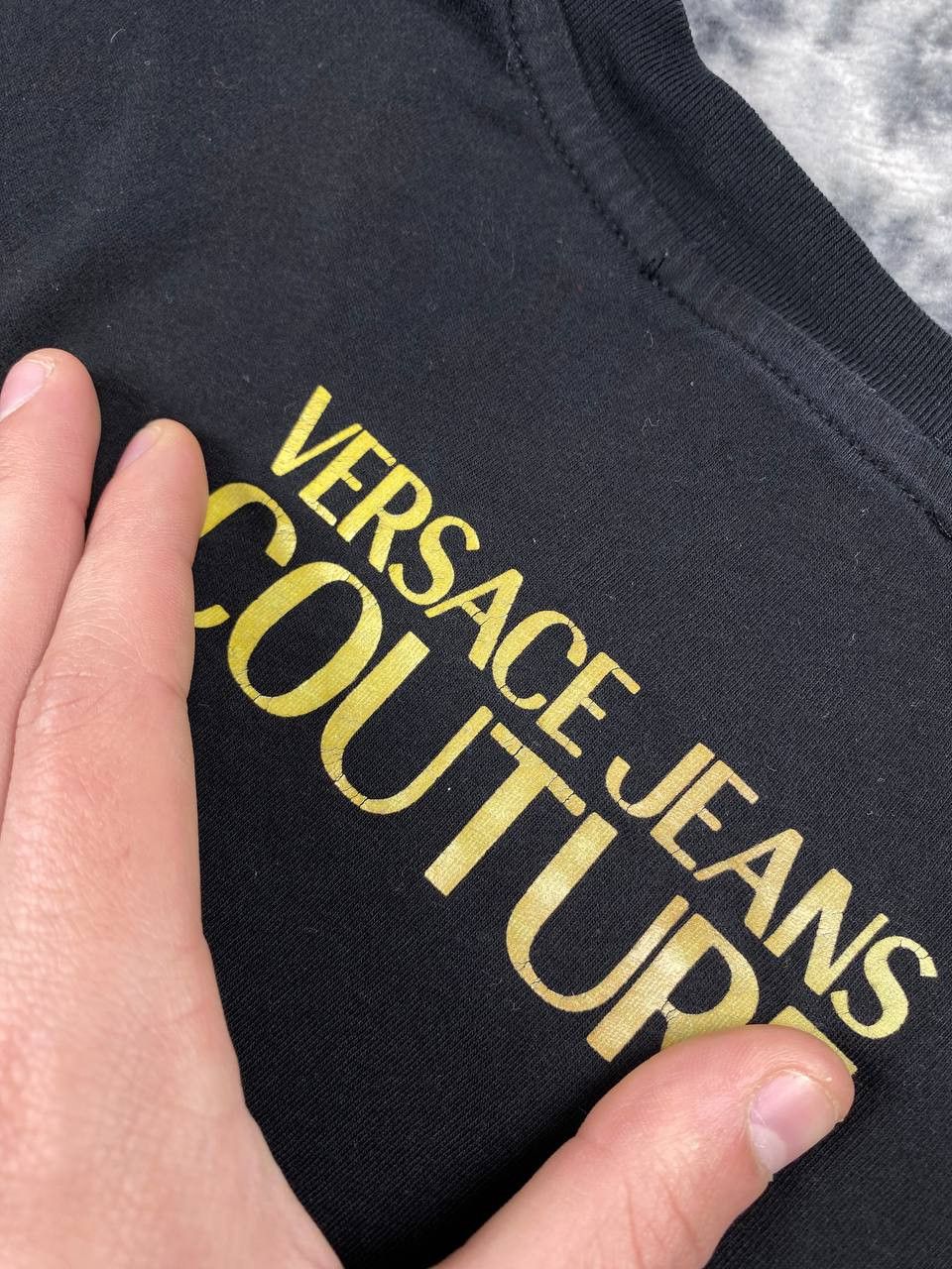 Versace Versace Jeans Couture Baroque Big Logo T-Shirt Men Size M Size US M / EU 48-50 / 2 - 9 Thumbnail