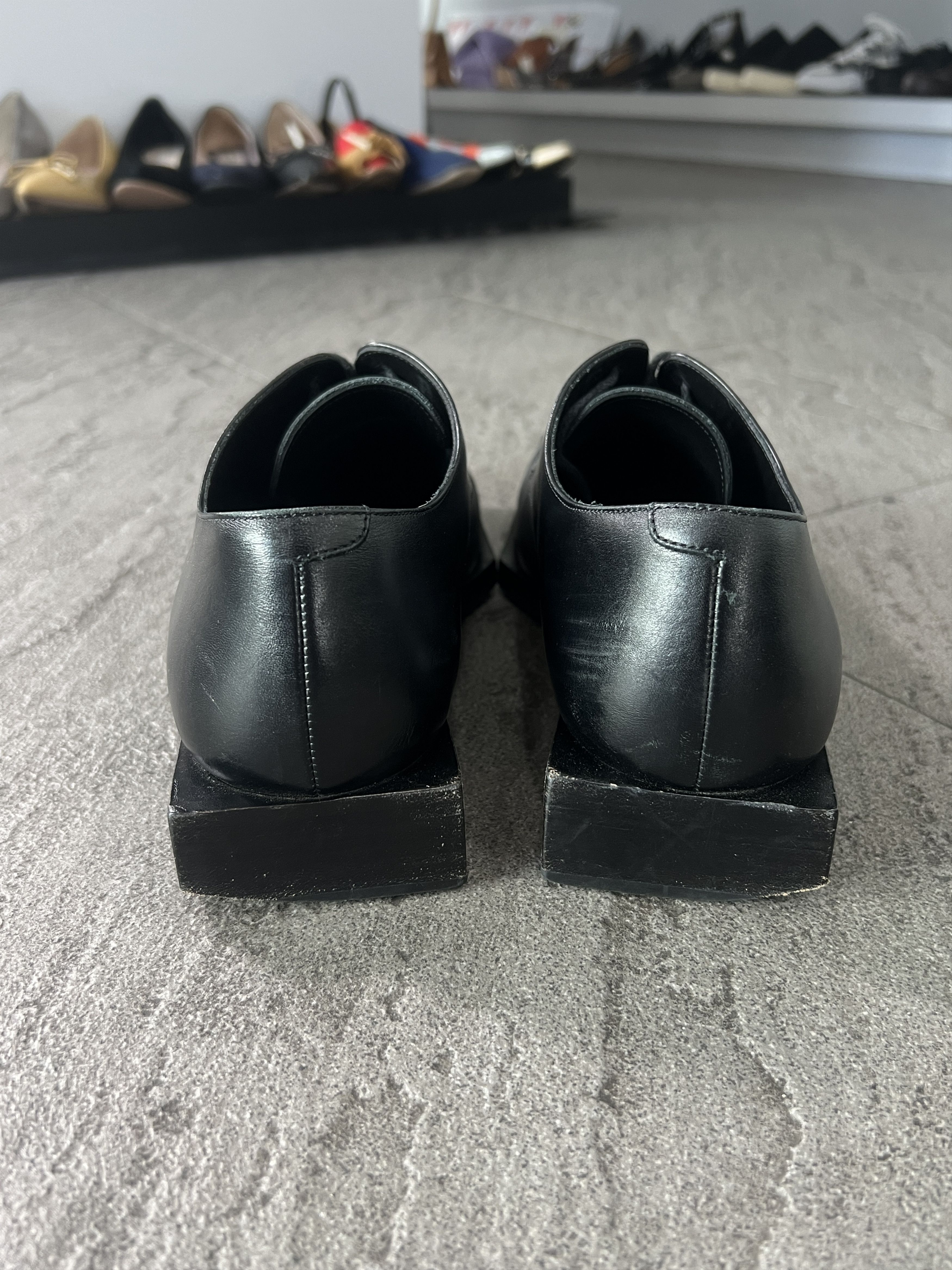 Balenciaga Balenciaga Square Toe Leather Derby Shoes EU41 Size US 8 / EU 41 - 5 Thumbnail