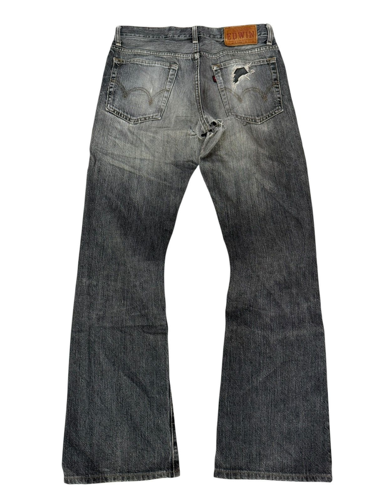 Edwin Flared Jeans Edwin 503 Japan Distressed Boot Cut Denim Size US 29 - 13 Thumbnail