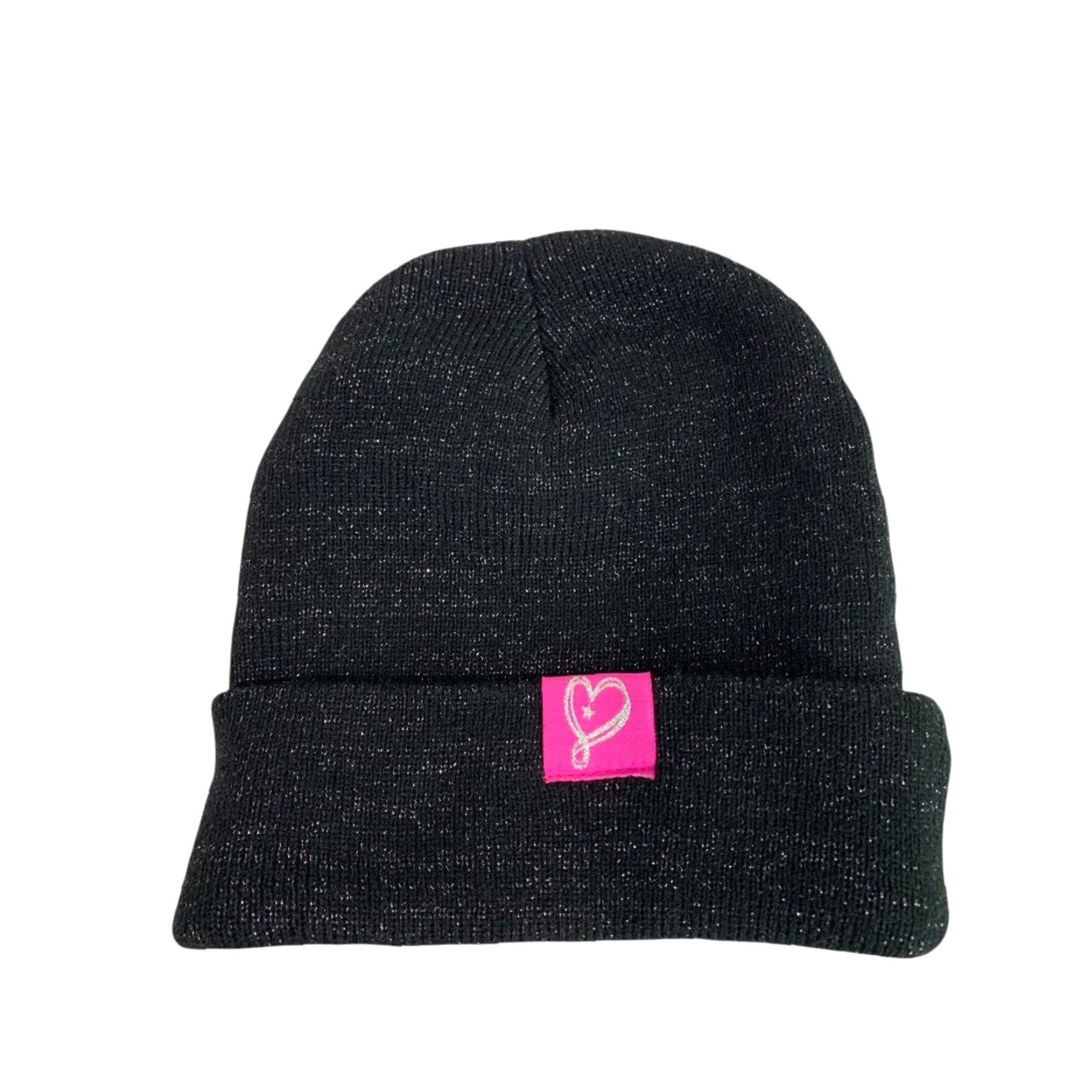 Nickelodeon VINTAGE JoJo Siwa Beanie Hat Womens One Size Black Sparkle Knit Rainbow Hat Size ONE SIZE - 2 Thumbnail