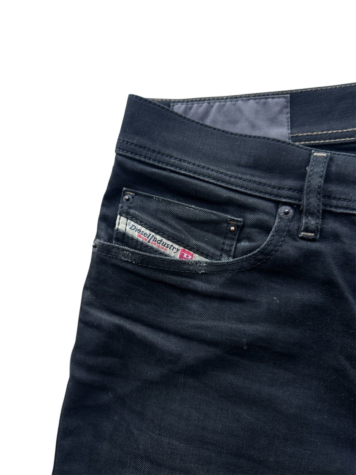 Diesel × Diesel Black Gold Diesel Tepphar Slim Carrot 0666Q Stretch Black Jeans Size US 31 - 3 Thumbnail
