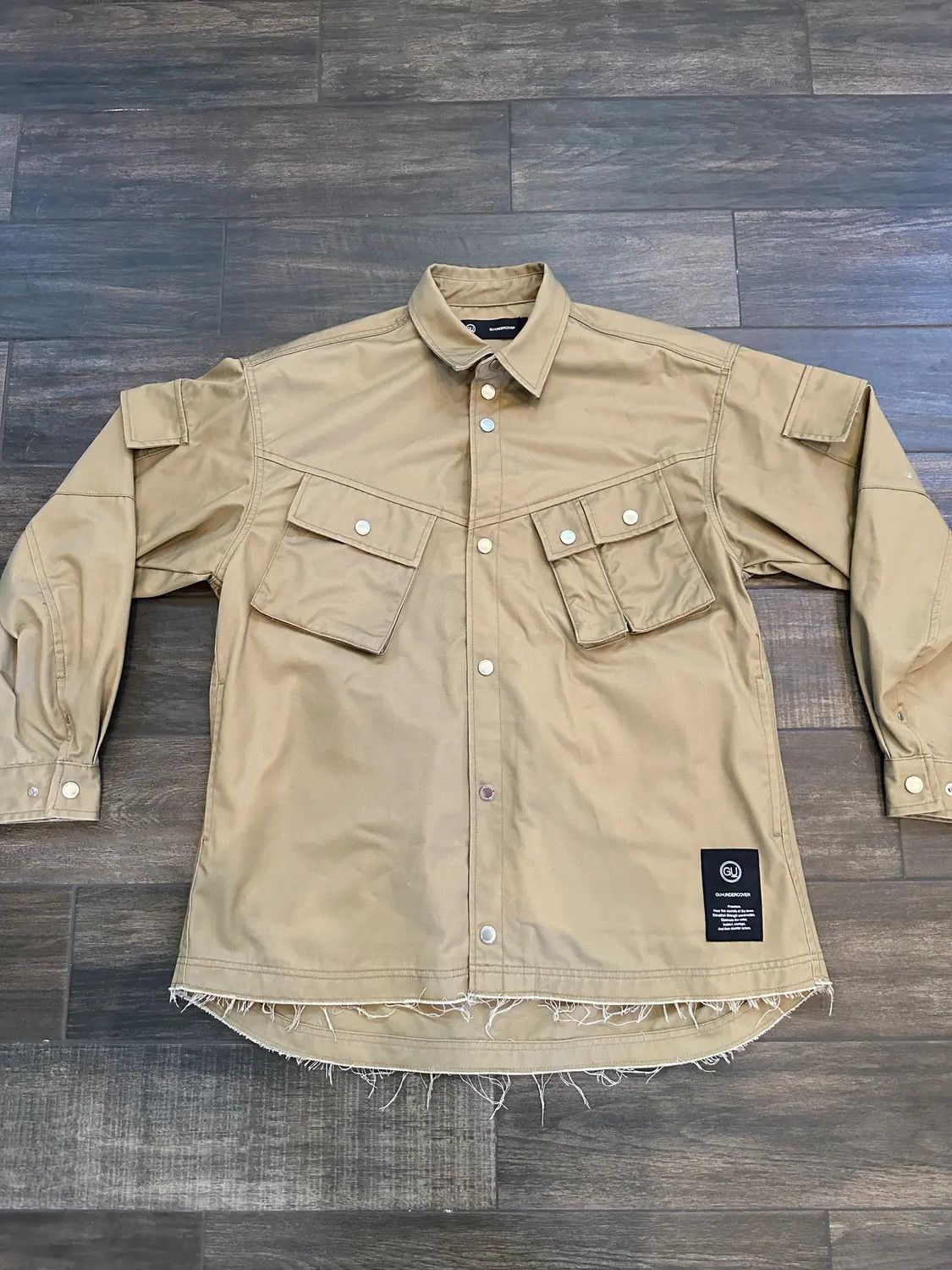 Undercover GU Undercover Frayed Twill Military Jacket Size US L / EU 52-54 / 3 - 1 Thumbnail