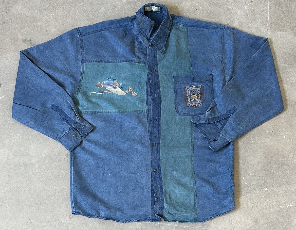 Other VINTAGE SHAN MAI PATCHWORK LINEN BUTTON DOWN Size US XL / EU 56 / 4 - 1 Thumbnail
