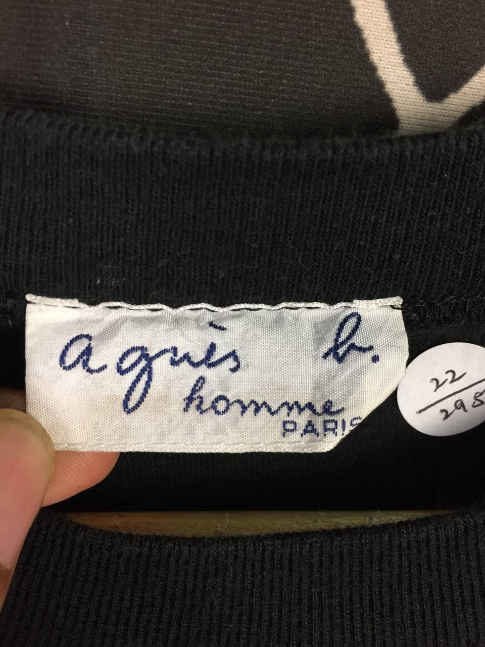 agnes b. Vtg Agnes b. Homme Paris Crewneck Plain Casual Tee Size US L / EU 52-54 / 3 - 8 Thumbnail