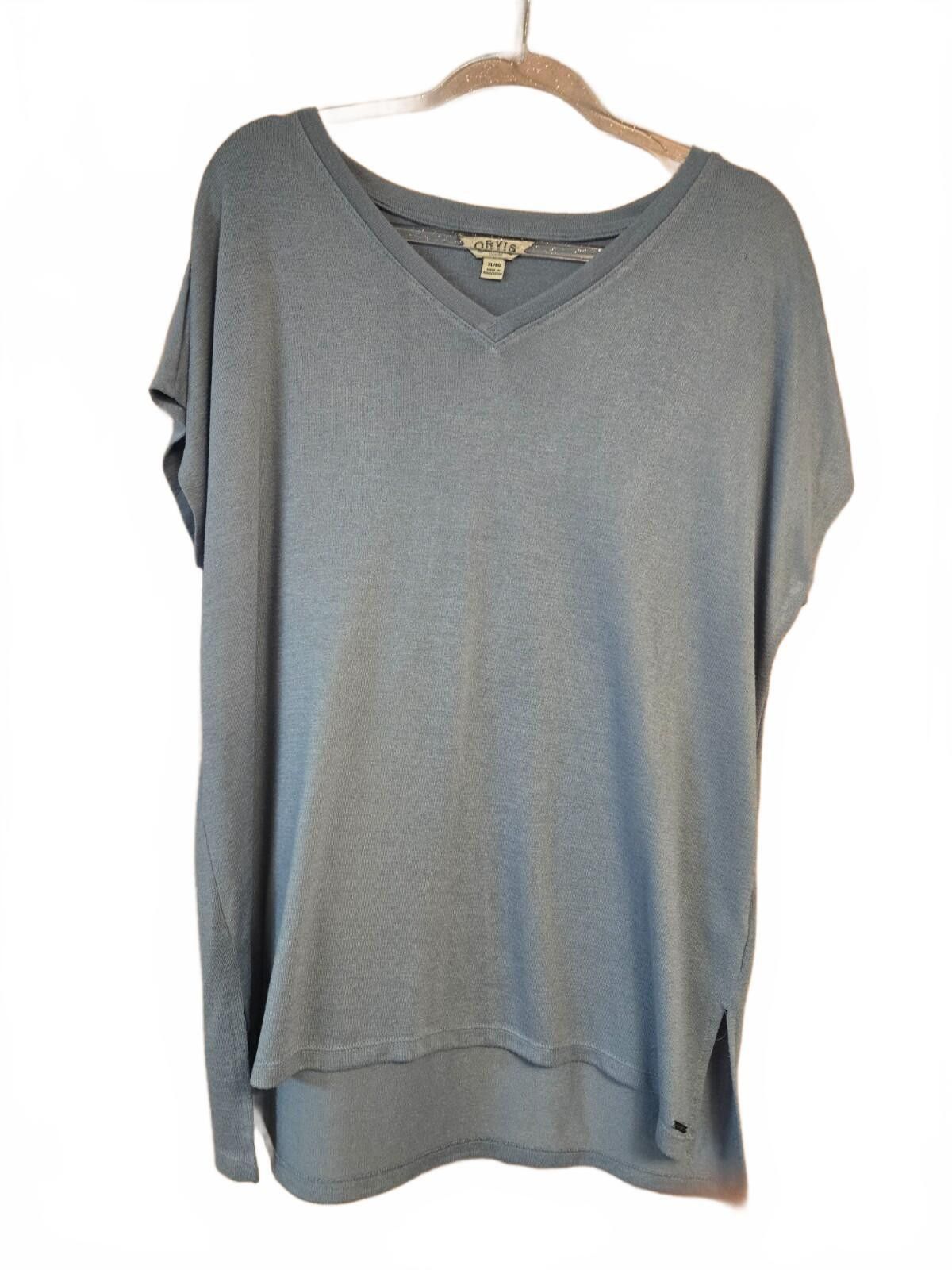 Orvis Short-sleeve V-Neck Knit Shirt Elevated Basics Minimalist Size XL / US 12-14 / IT 48-50 - 1 Thumbnail