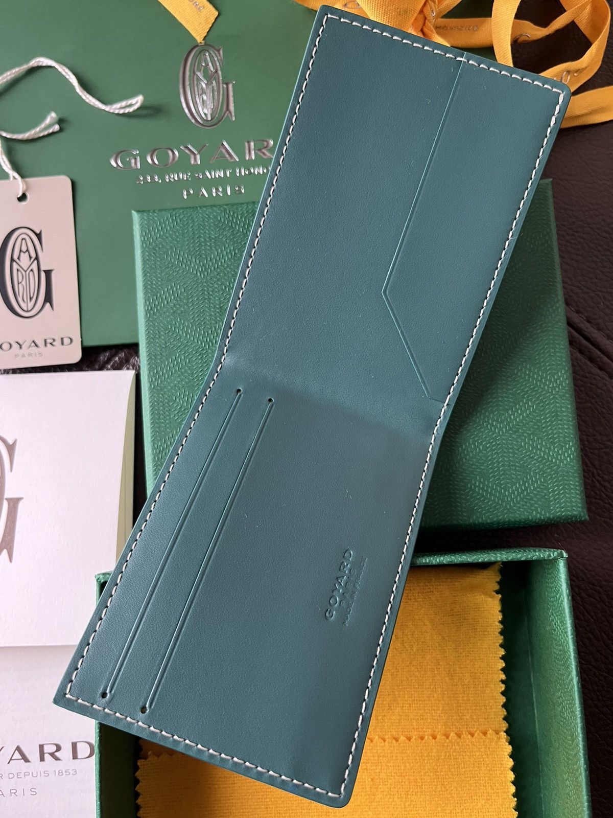Goyard Goyard Iconic Limited Green Leather Wallet BrandNew Giftable Size ONE SIZE - 16 Thumbnail