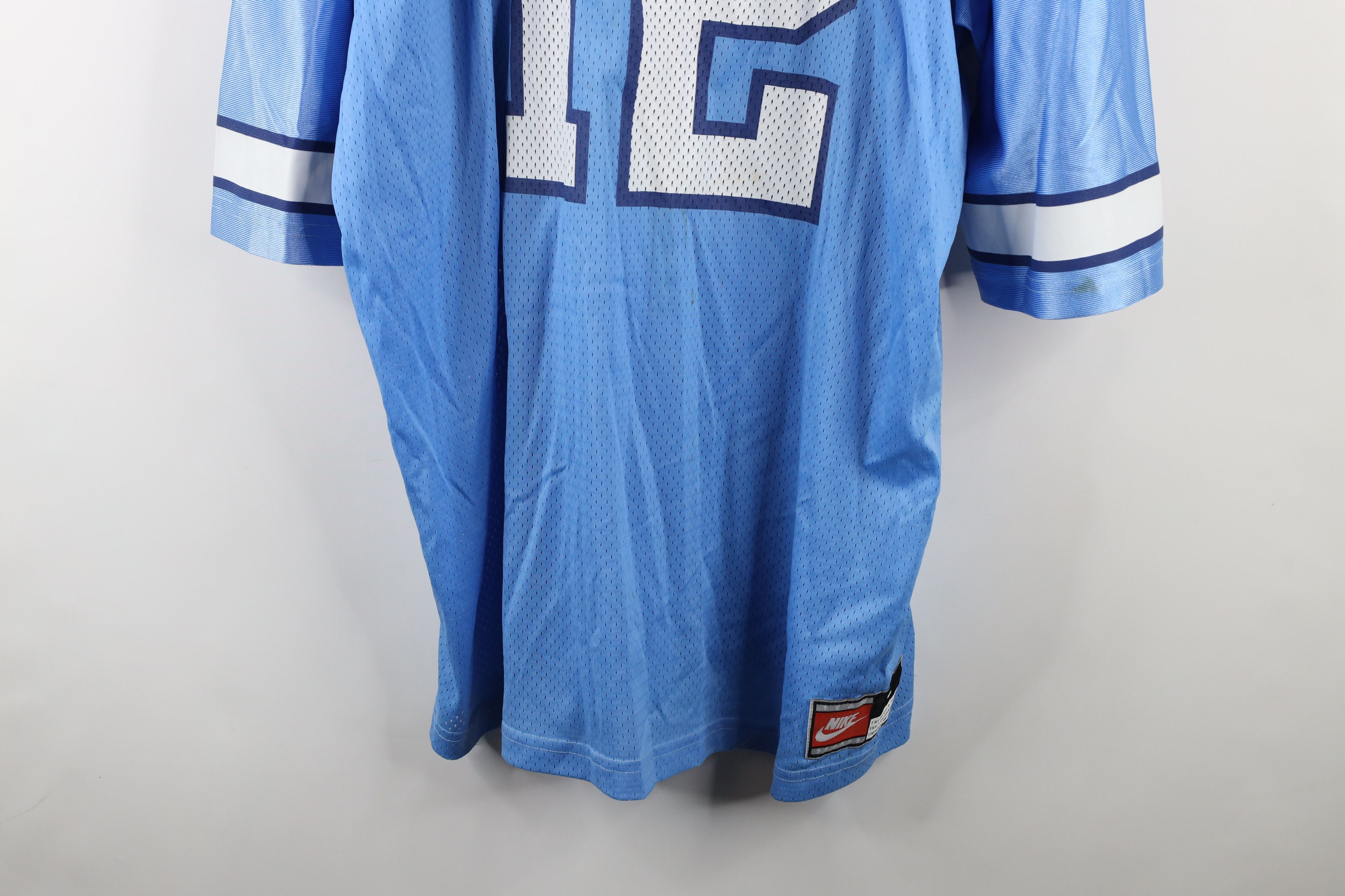 Nike × Vintage Vintage 90s Nike Distressed University of Football Jersey Size US L / EU 52-54 / 3 - 3 Thumbnail