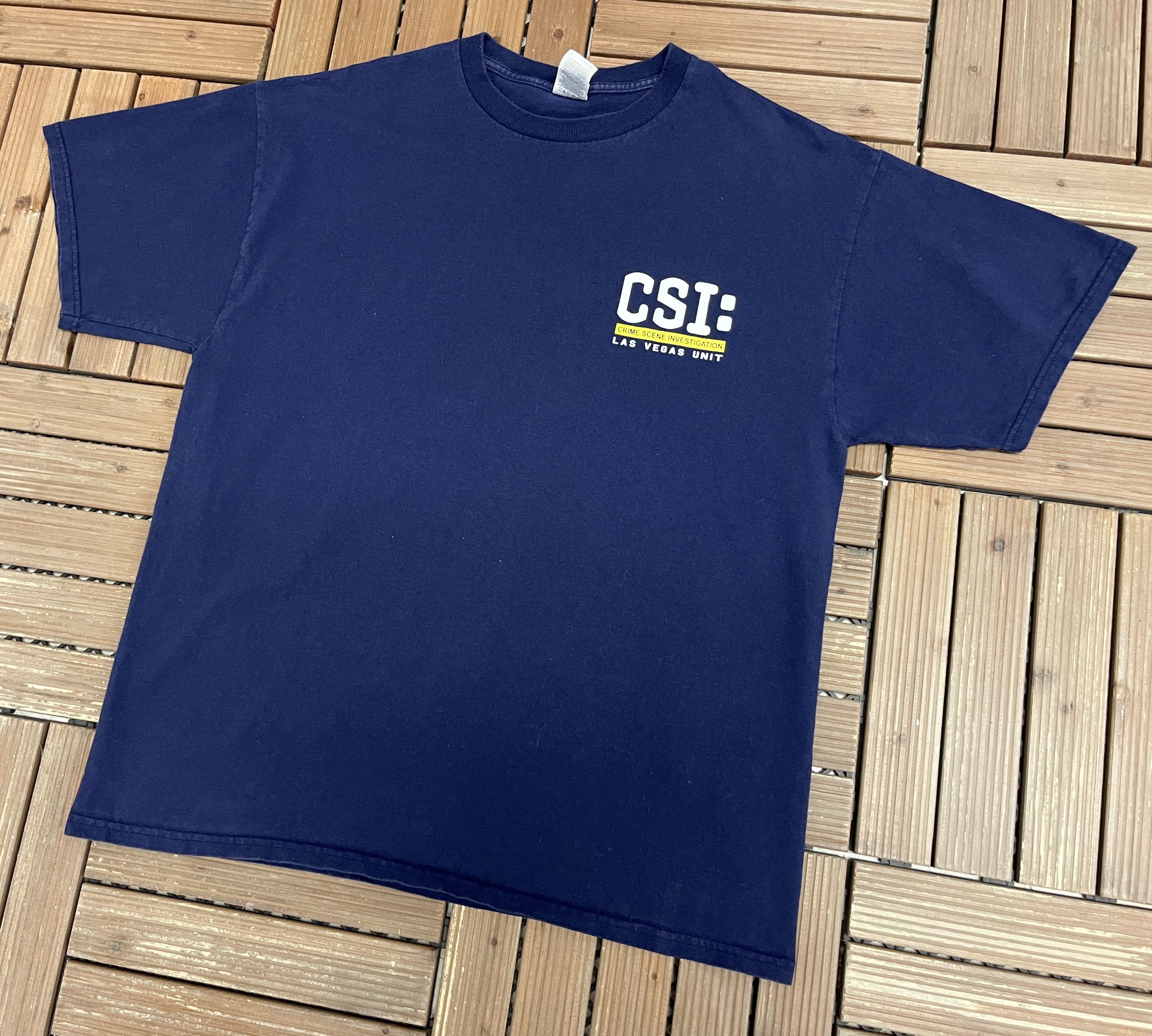 Vintage CSI: Las Vegas Unit Vintage Blue T-Shirt Tee Size US XL / EU 56 / 4 - 3 Thumbnail