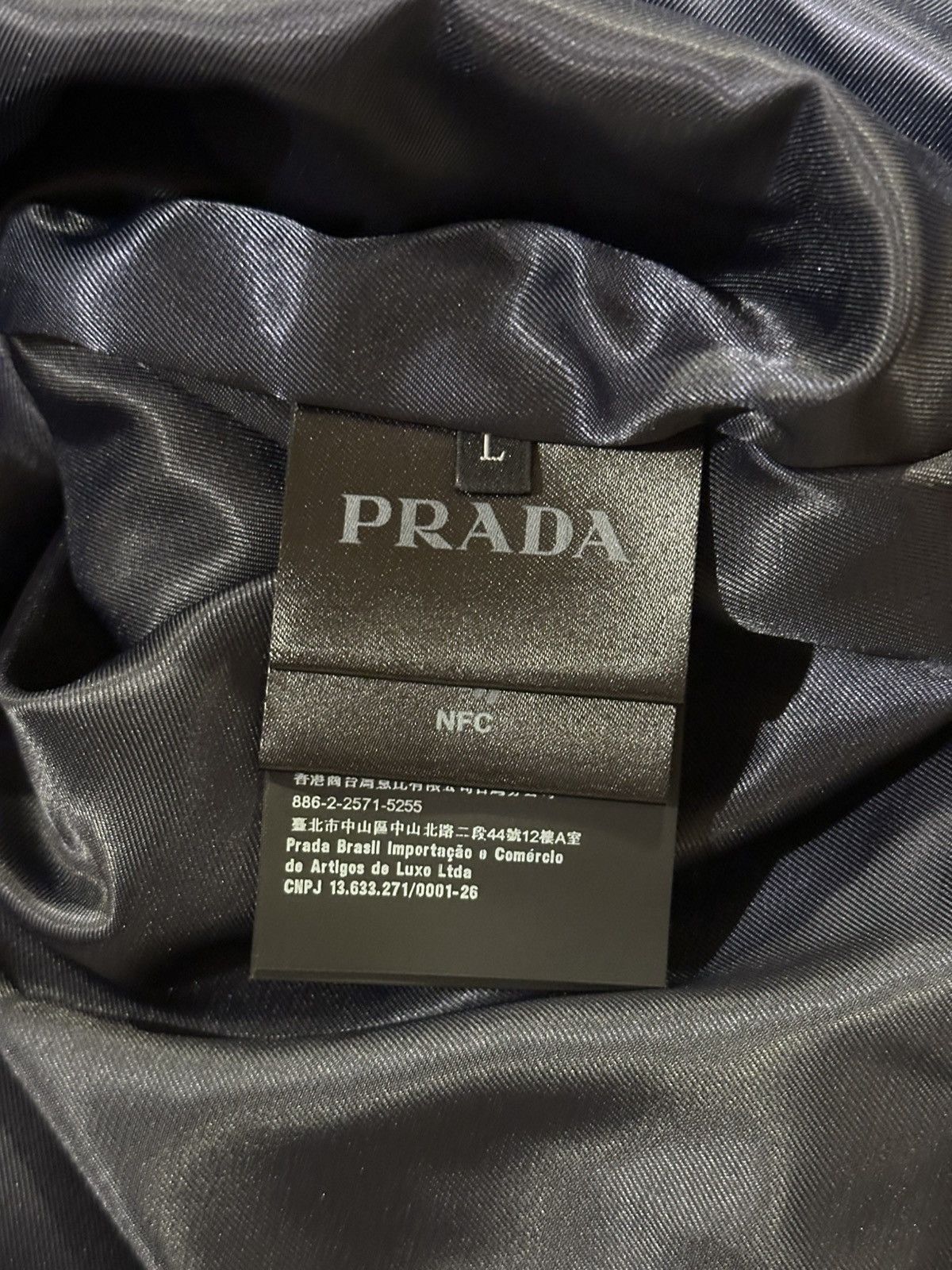 Prada Prada Corduroy Logo Snap Button Up Navy Shirt Jacket Size US L / EU 52-54 / 3 - 16 Thumbnail