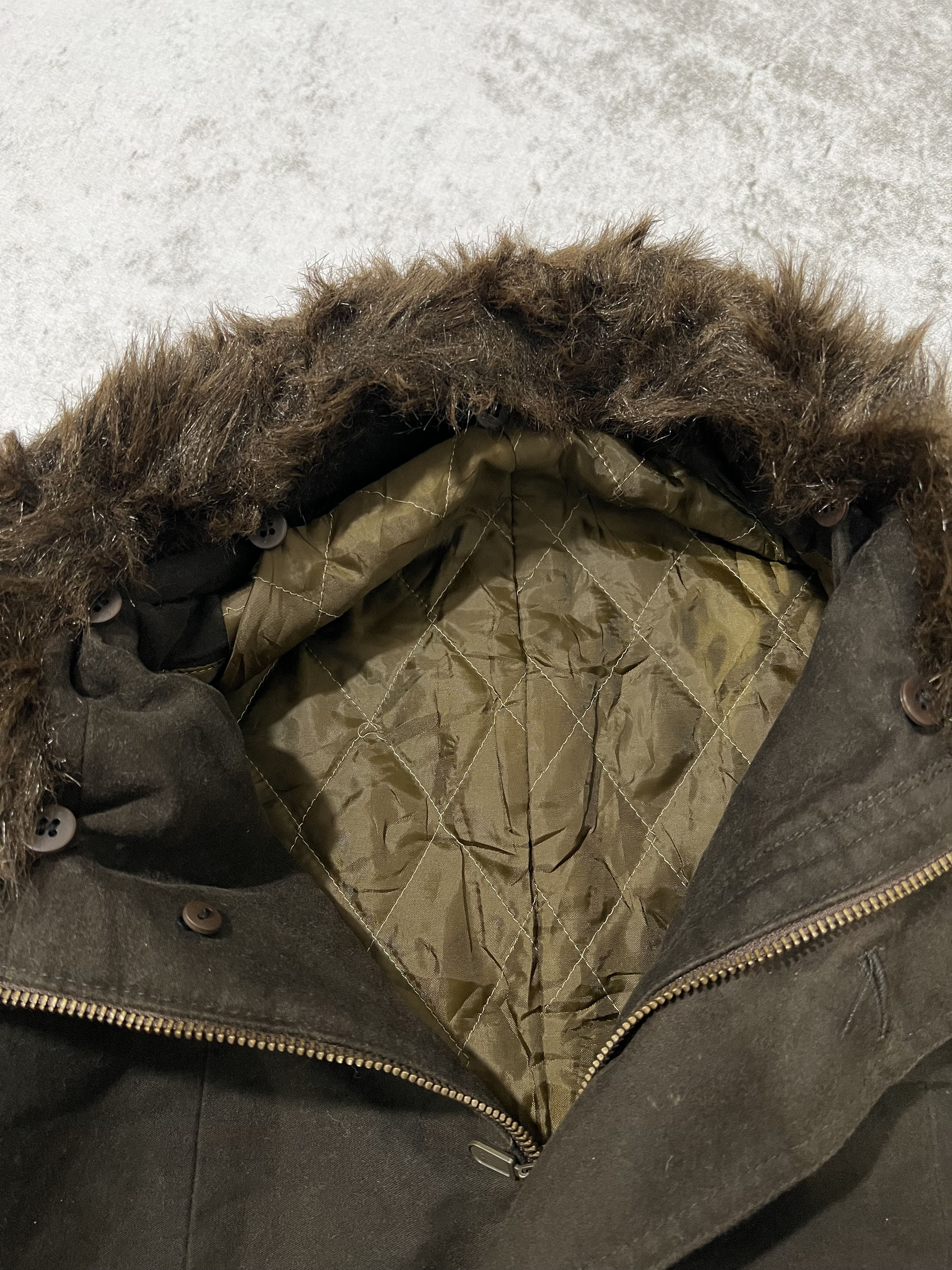 Tornado Mart 2000s Japanese Tornado Mart Fur Chore Belted Jacket y2k Size US L / EU 52-54 / 3 - 4 Thumbnail