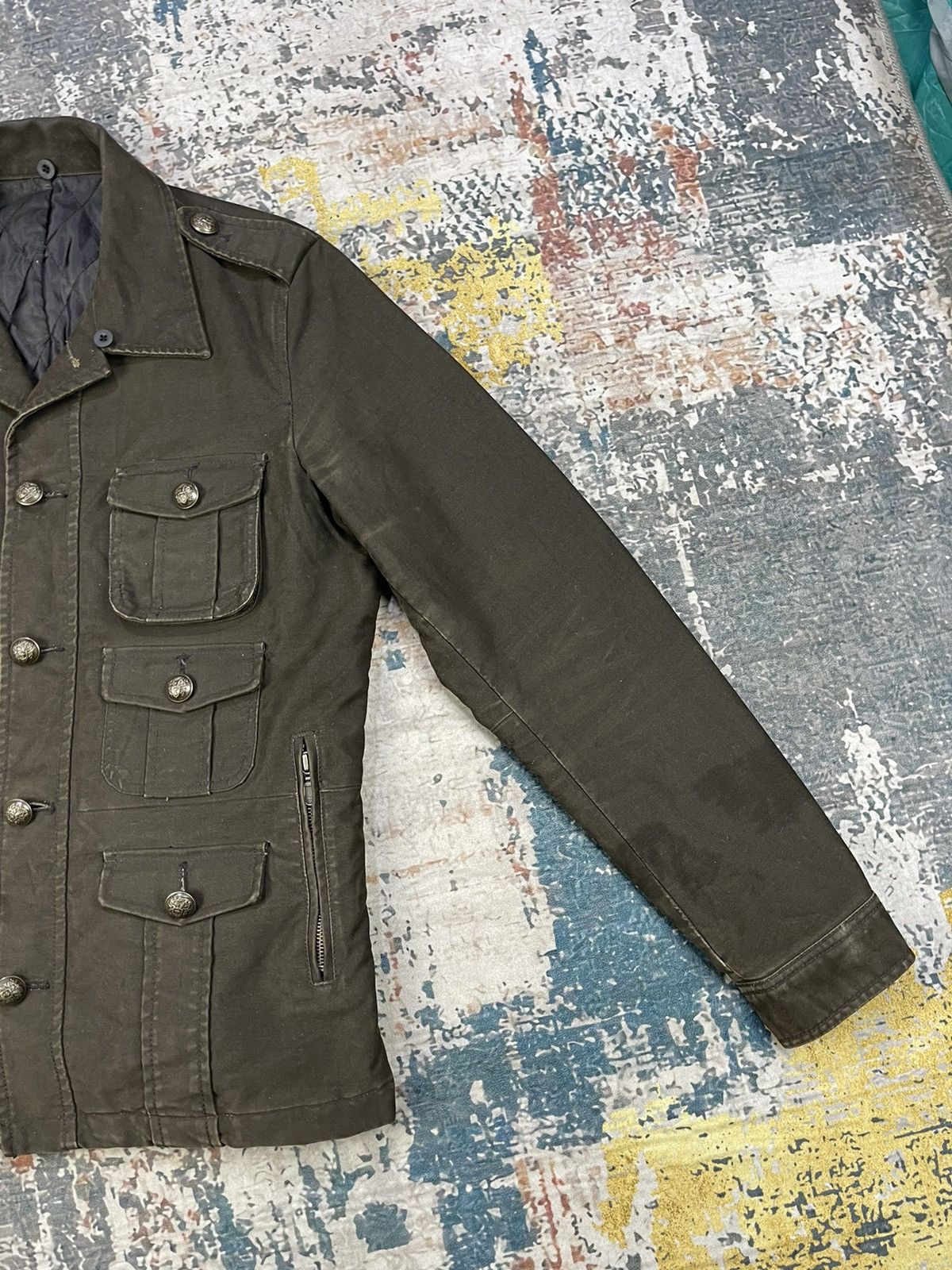 Japanese Brand Difference Rupert Multipocket Coated Denim Jacket Size US S / EU 44-46 / 1 - 3 Thumbnail
