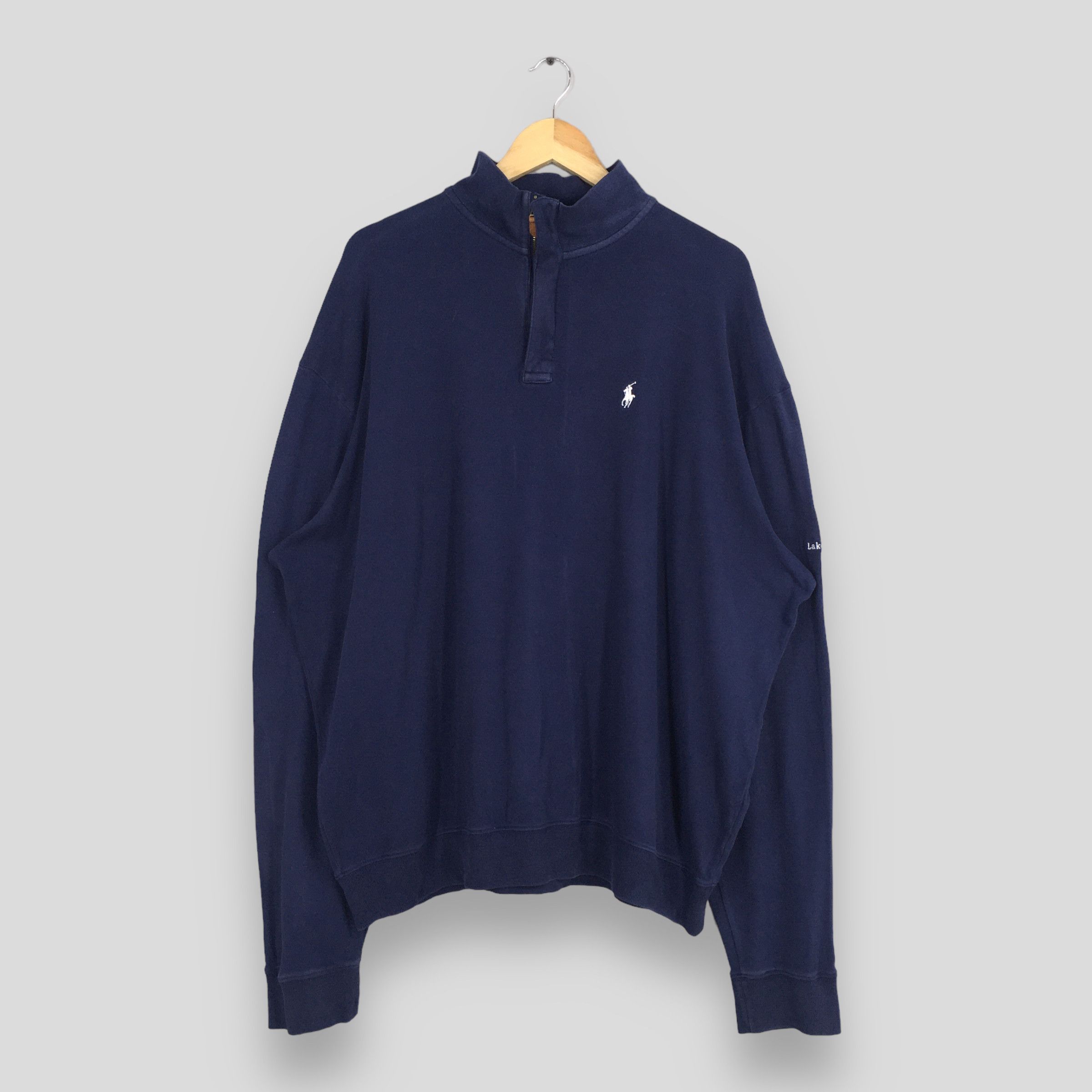 Polo Ralph Lauren × RRL Ralph Lauren × Ralph Lauren Vintage Polo Golf Ralph Lauren Blue Sweatshirt XLarge Size US XL / EU 56 / 4 - 1 Thumbnail