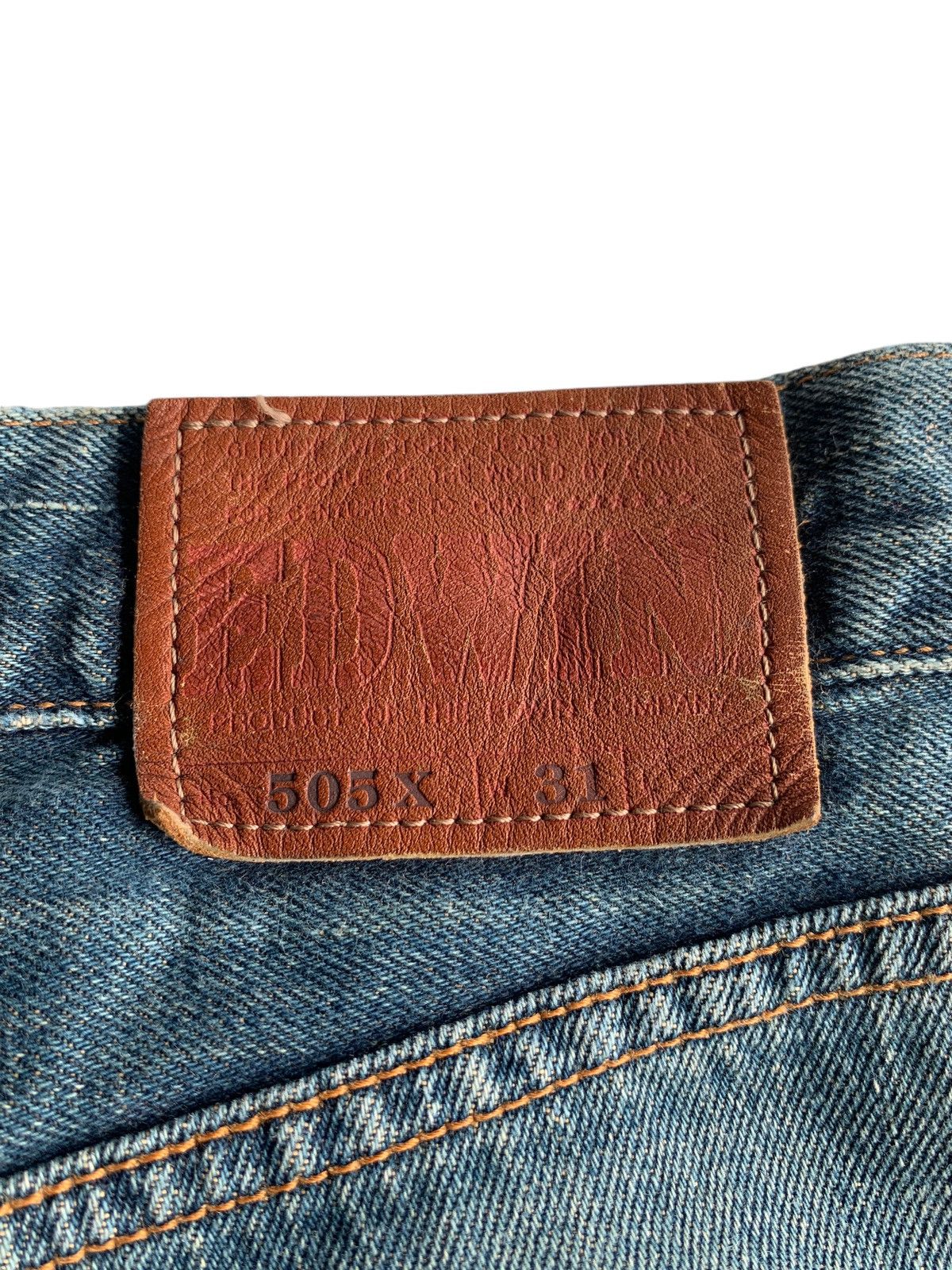 Edwin × Jean EDWIN 505X SELVEDGE DISTRESSED DENIM☠️ Size US 31 - 13 Thumbnail