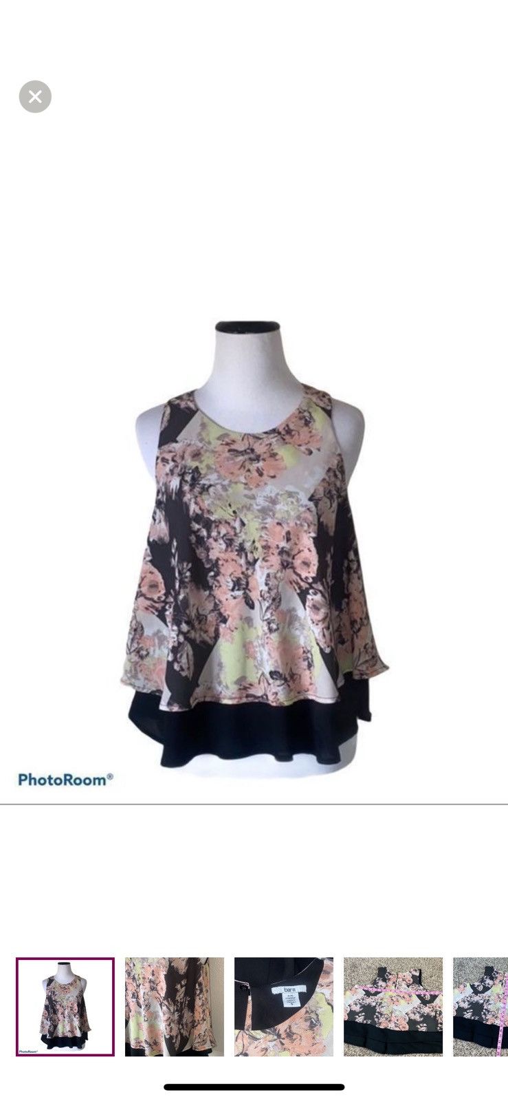 Bar III Bar III small floral sleeveless blouse Size S / US 4 / IT 40 - 1 Thumbnail