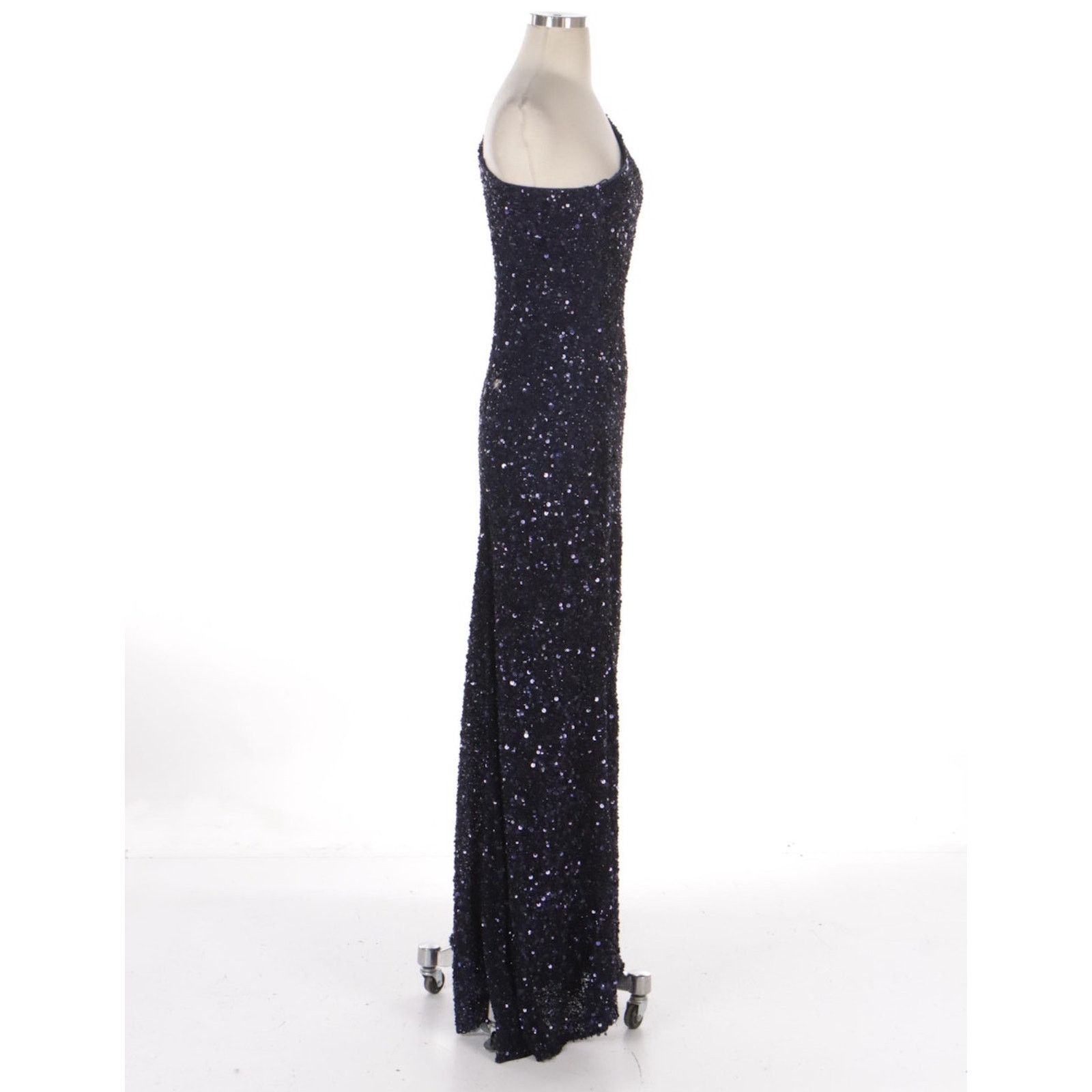 Other Theia Blue Sequined One-Shoulder Evening Dress - Size 4 Size S / US 4 / IT 40 - 2 Thumbnail