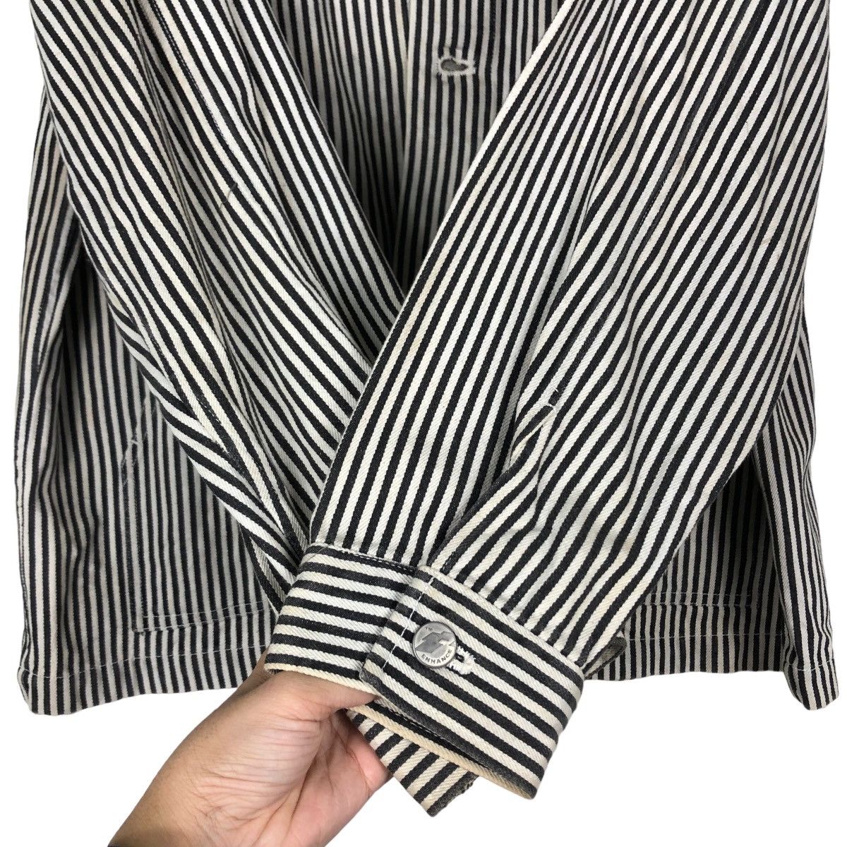Japanese Brand 🔥Vintage Striped Hickory Chore Jacket Enhanced Japan Made Size US XL / EU 56 / 4 - 15 Thumbnail