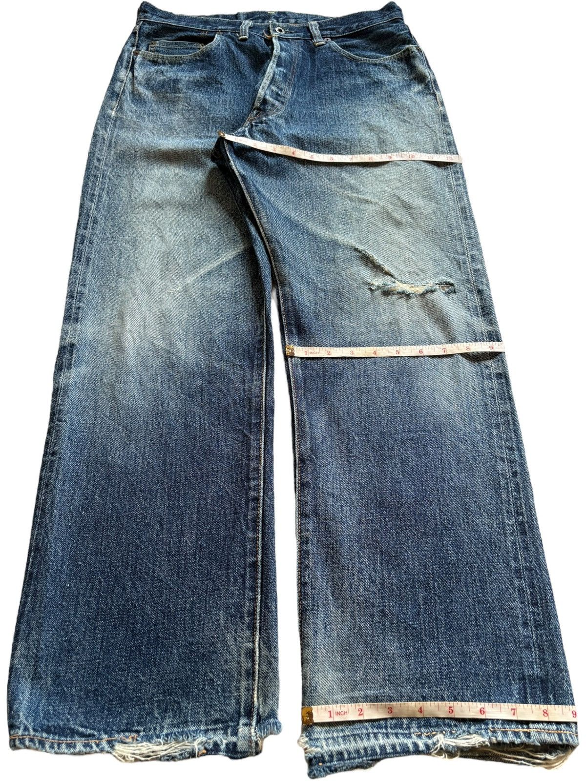 Denime Vintage Denime Selvedge Mud Wash Loose Baggy Jeans Size US 31 - 15 Thumbnail