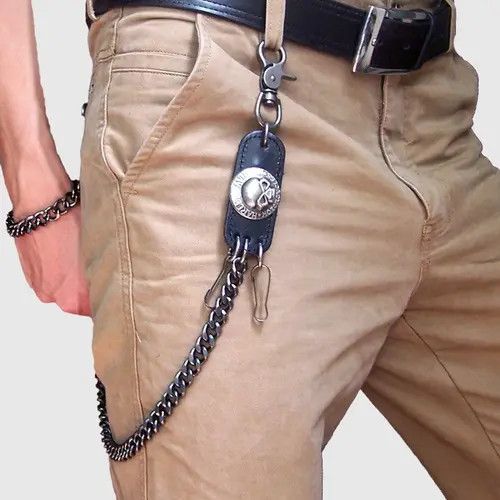Jewelry Hip hop punk horns skull metal gothic wild pants chain Size ONE SIZE - 2 Thumbnail