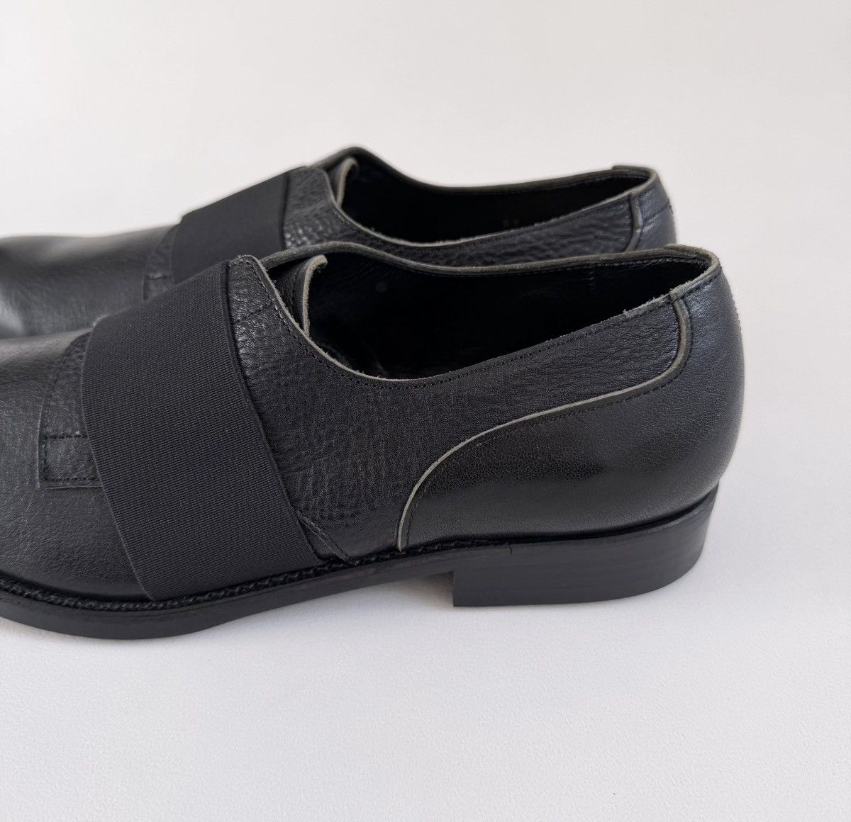 Comme des Garcons Black Leather ‘Elastic Strap’ Derby Shoes Size US 9 / EU 42 - 15 Thumbnail