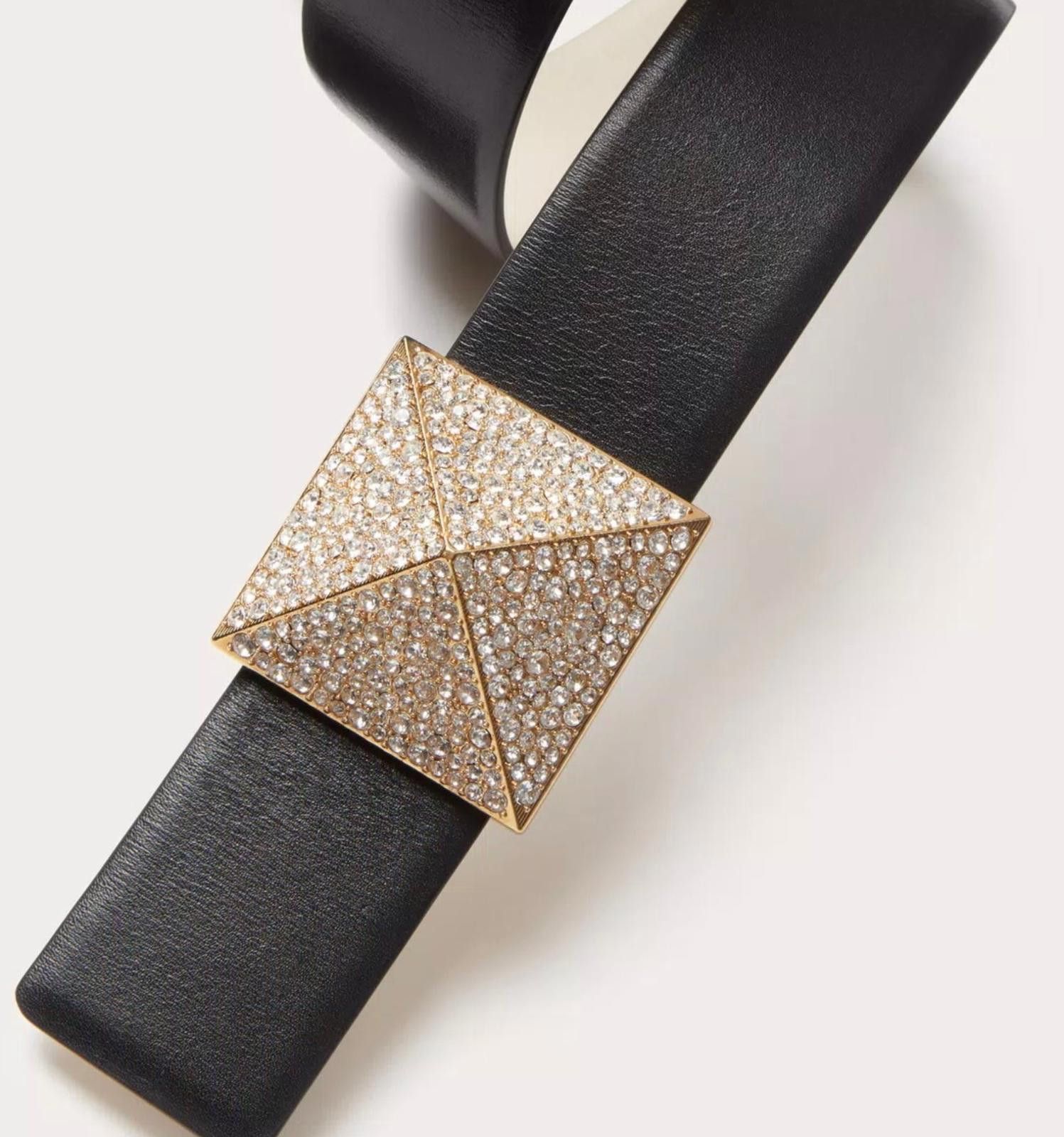 Valentino Valentino One Stud Reversible Shiny Belt Size 85 Size ONE SIZE - 2 Thumbnail