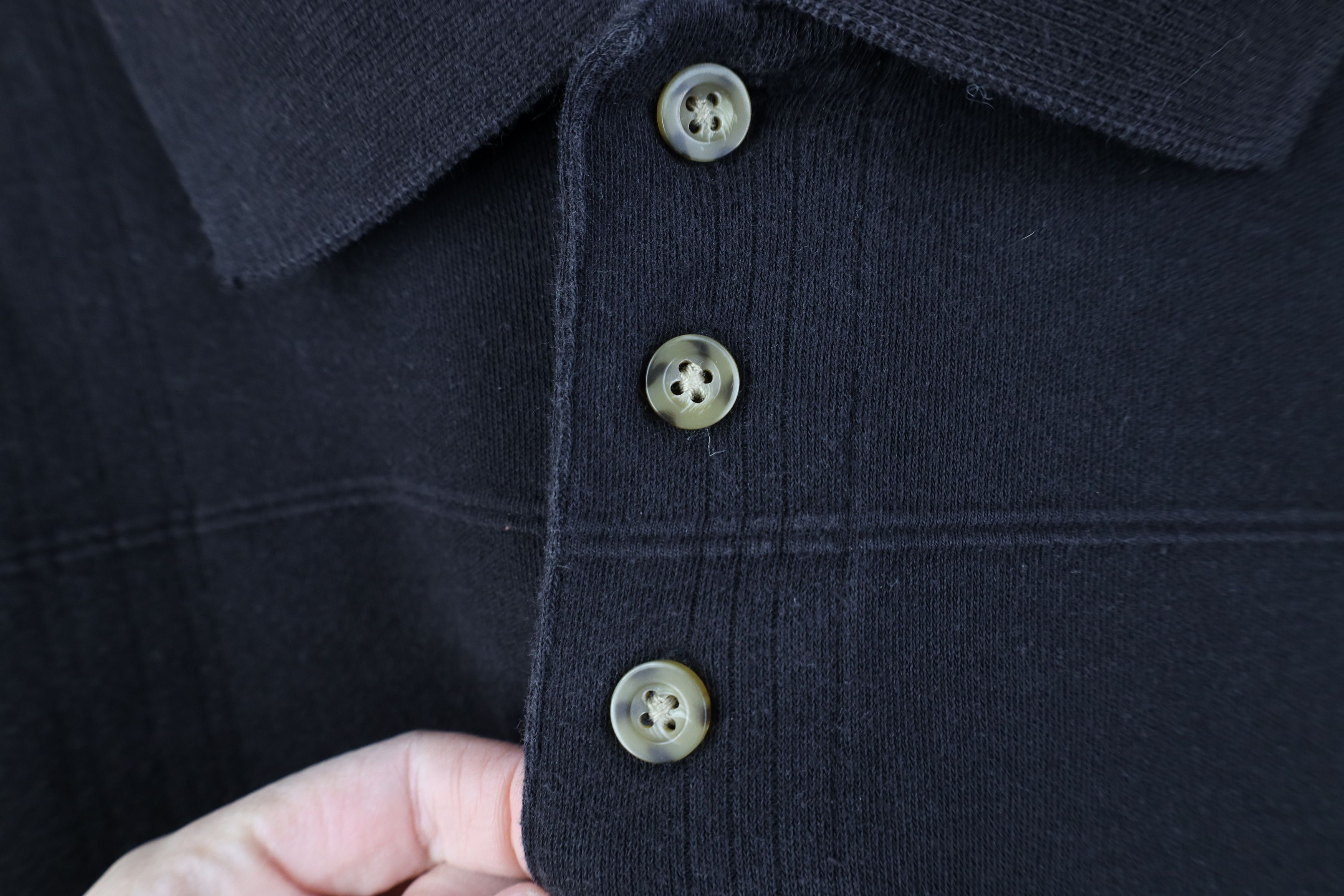 Vintage Vintage 90s Streetwear Boxy Fit Long Sleeve Rugby Polo Black Size US XL / EU 56 / 4 - 4 Thumbnail