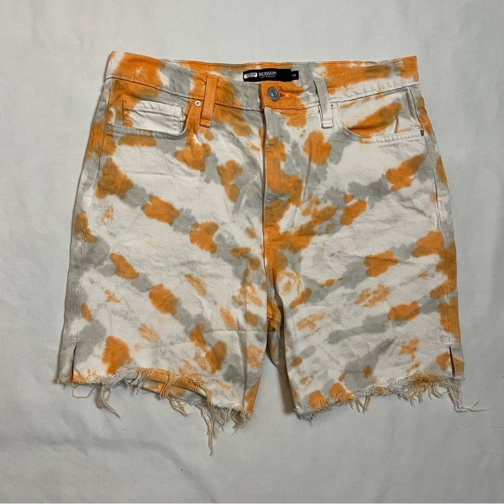 Hudson Hudson Denim Hana Shorts Grey Orange Tie Dye Size 30 Size 30" / US 8 / IT 44 - 4 Thumbnail