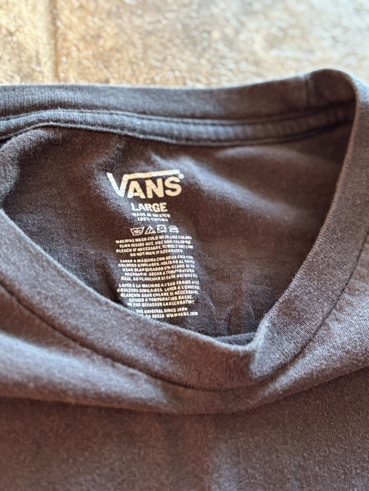 Vans Vans Large Long Sleeve Light Shirt Grey Size US L / EU 52-54 / 3 - 4 Thumbnail