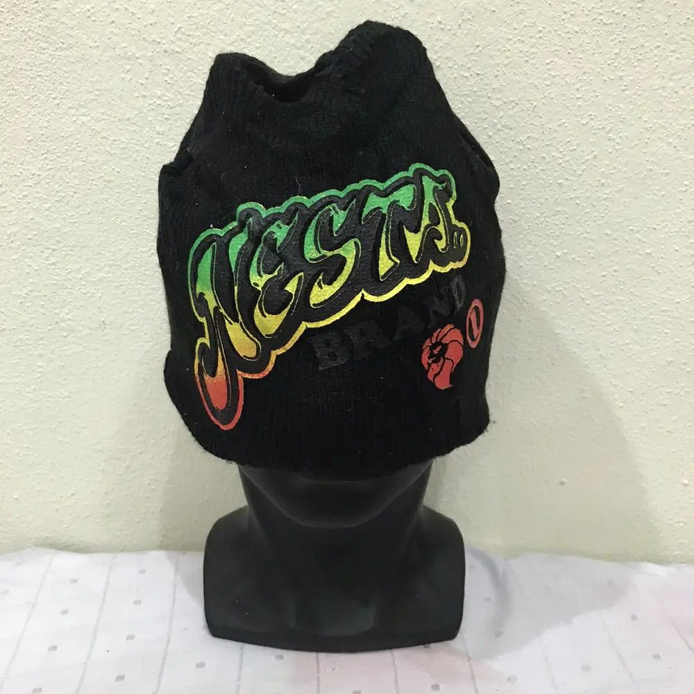 Vintage Nesta Brand Overprint Beanie Hat Size ONE SIZE - 4 Thumbnail