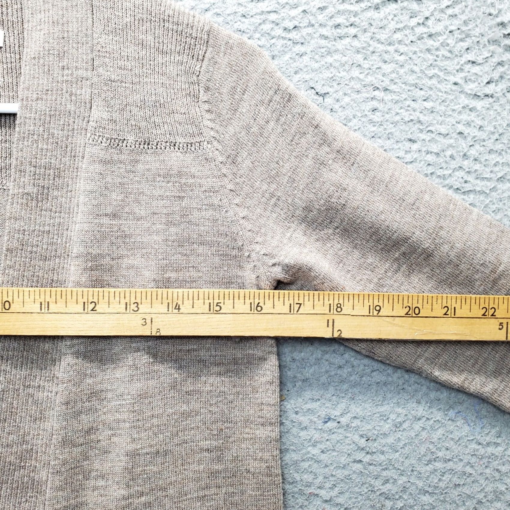 Ellen Tracy Ellen Tracy Cardigan Womens XS Brown Long Sleeve Open Front Merino Wool Knit Style Cardigan Regular Fit Size XS / US 0-2 / IT 36-38 - 7 Thumbnail