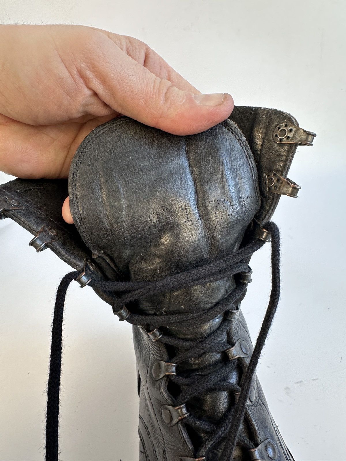 Other German Army BW Combat Boots 2007 Metzeler Sole Black Leather Size US 7.5 / IT 37.5 - 14 Thumbnail