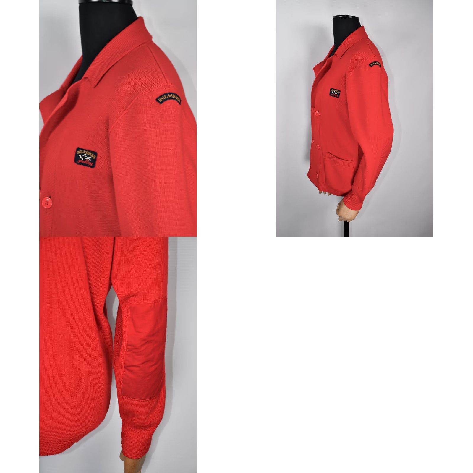 Paul & Shark VINTAGE Paul & Shark Yachting Cardigan Sweater Sleeve Long Size L Red Wool Acrylic Knit Logo Men's Size US L / EU 52-54 / 3 - 9 Thumbnail